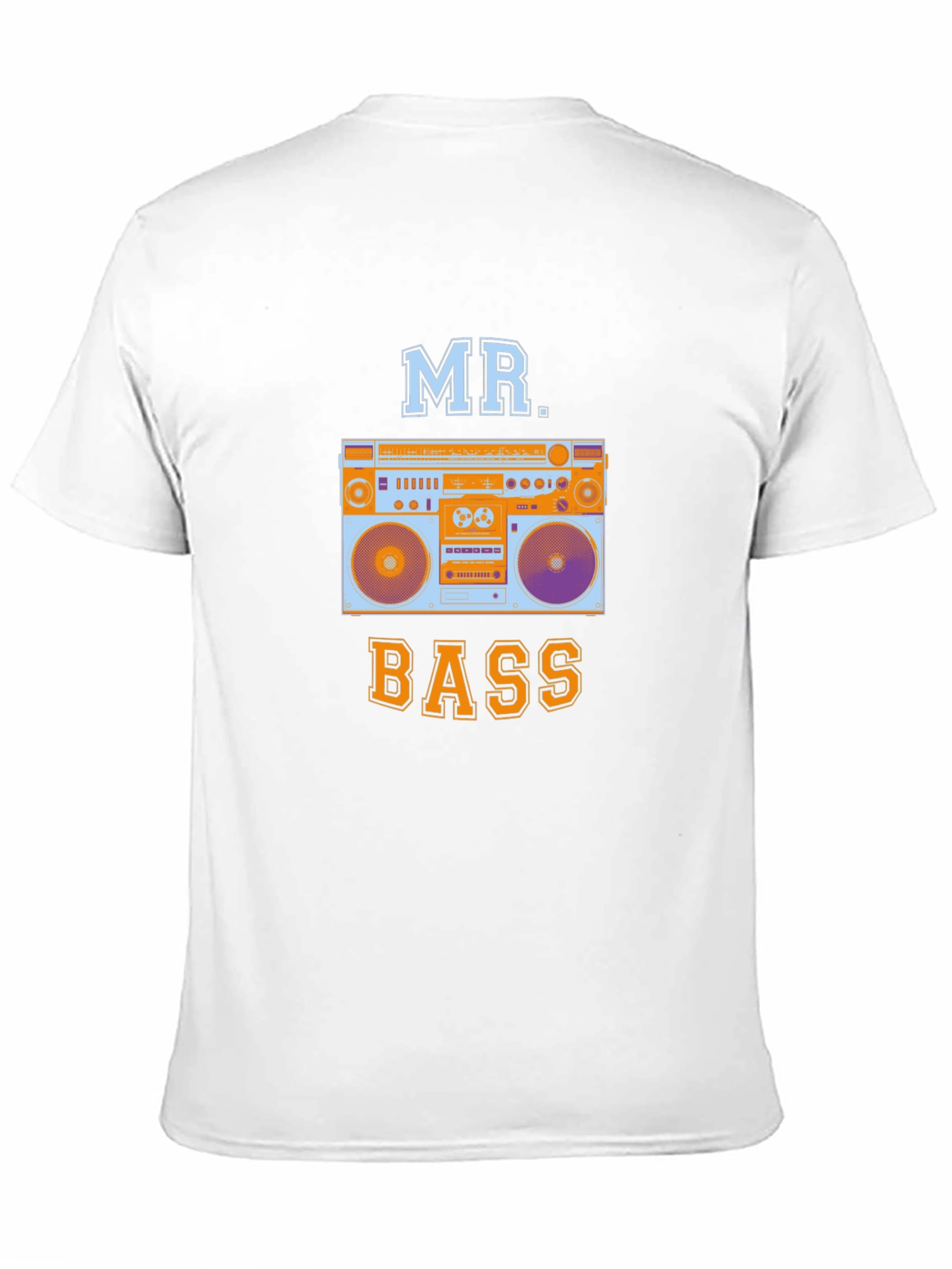 Mr. Bass Boombox Graphic T-Shirt - Cool Retro Design