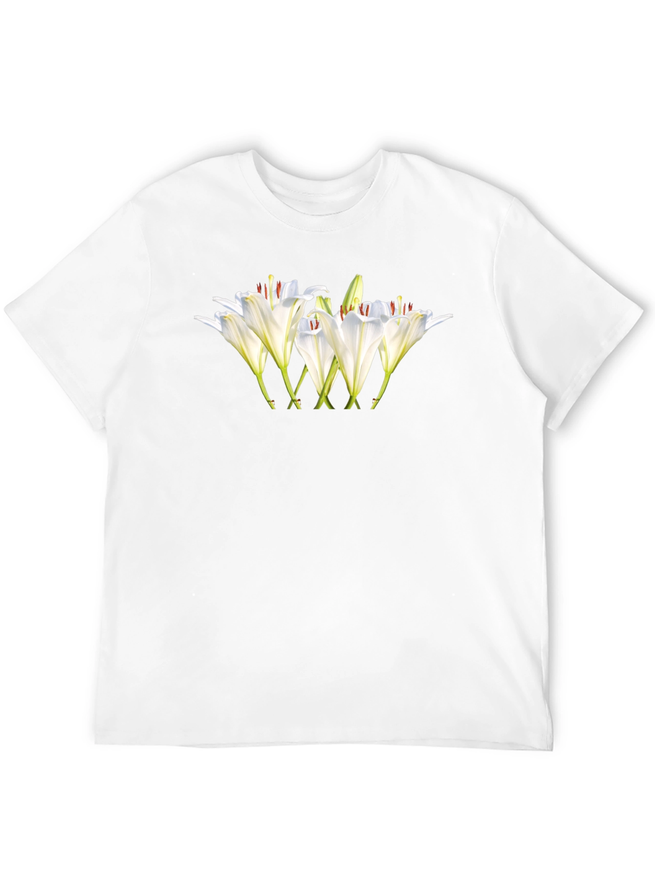 Floral Lily Graphic Black T-Shirt