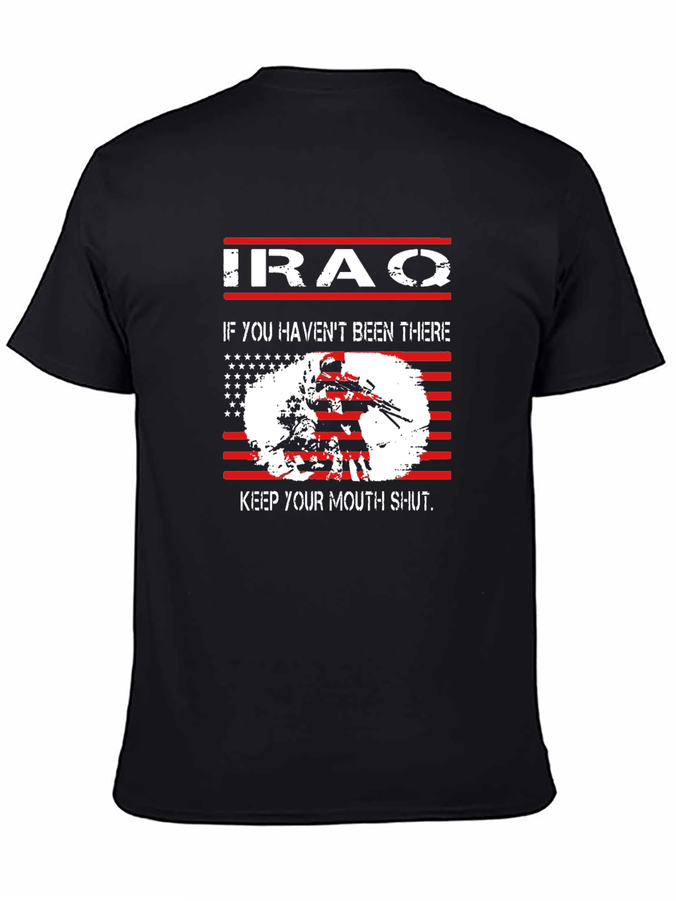 Iraq Veteran Graphic T-Shirt - Keep Your Mouth Shut
