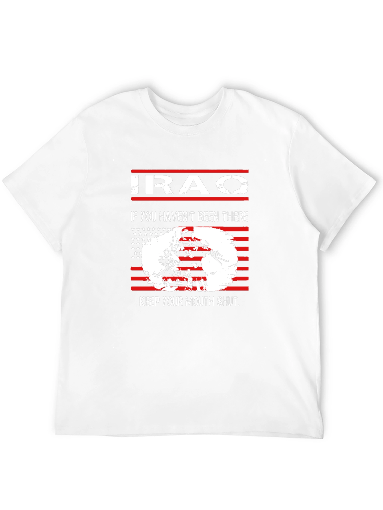 Iraq Veteran Graphic T-Shirt - Keep Your Mouth Shut