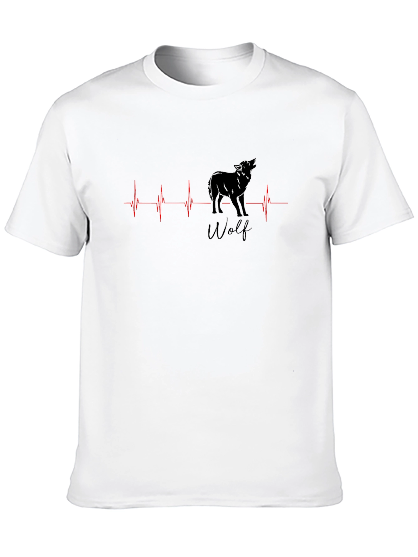 Wolf Heartbeat Graphic Tee - Black