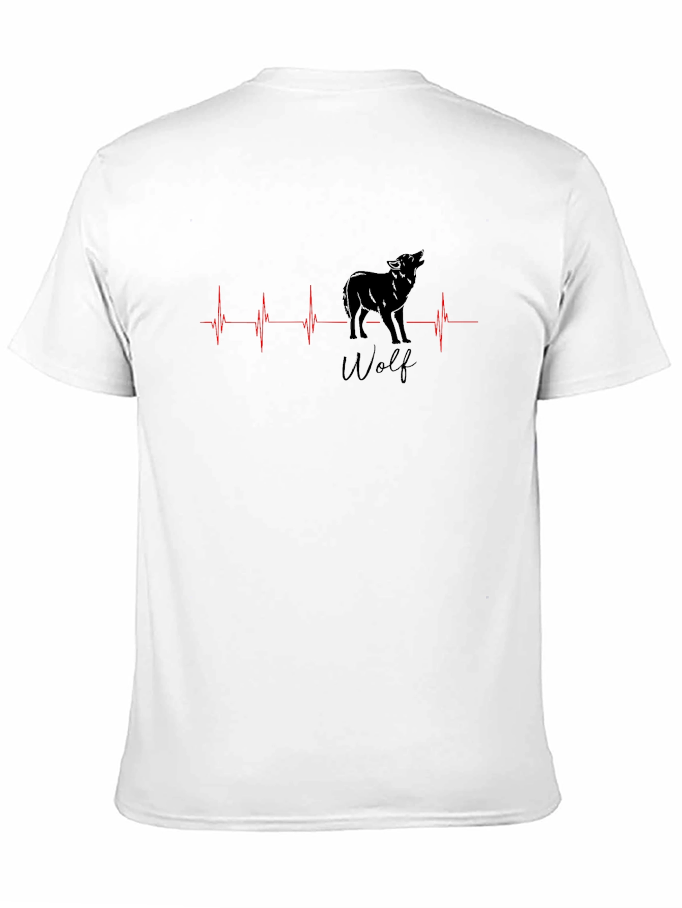 Wolf Heartbeat Graphic Tee - Black