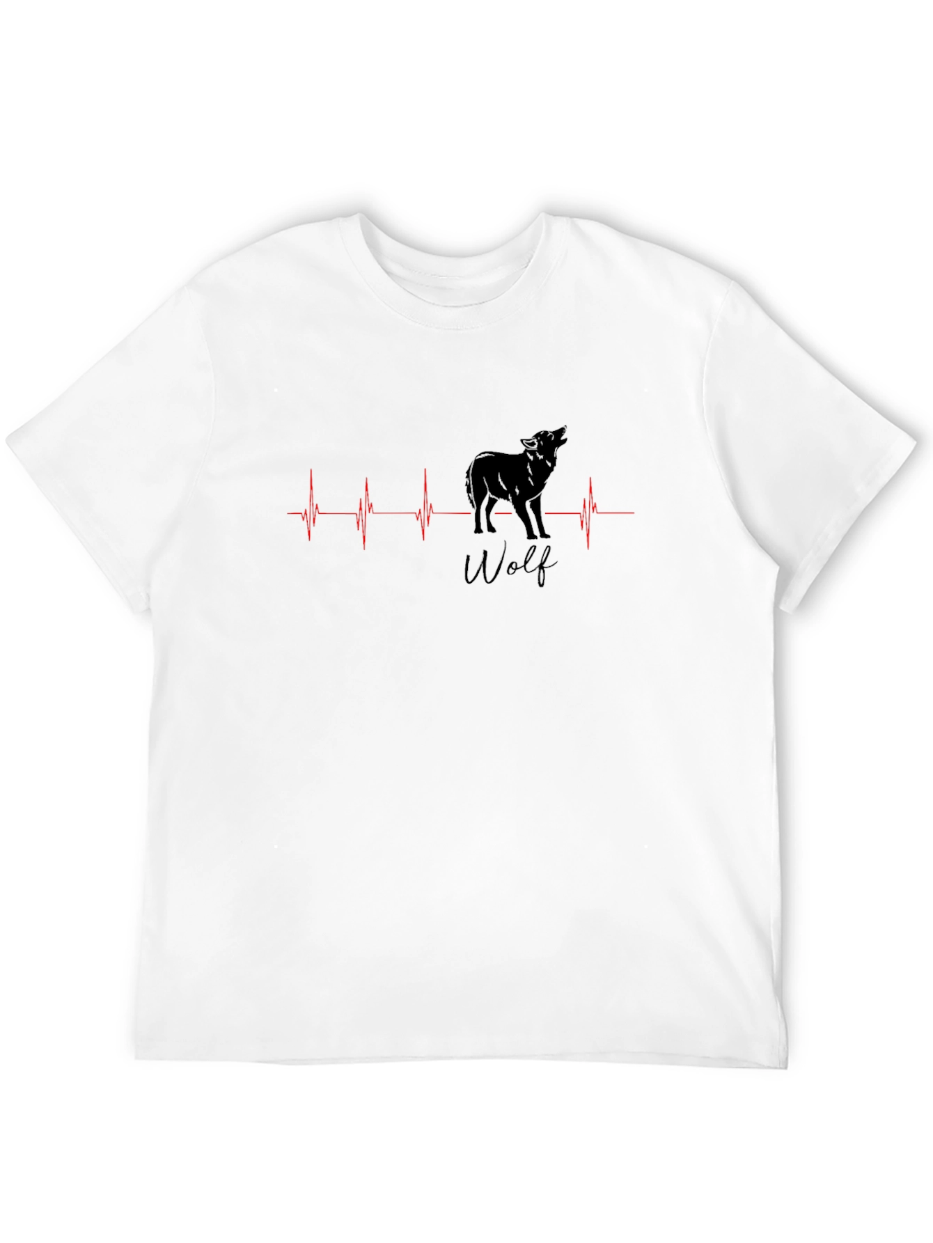 Wolf Heartbeat Graphic Tee - Black