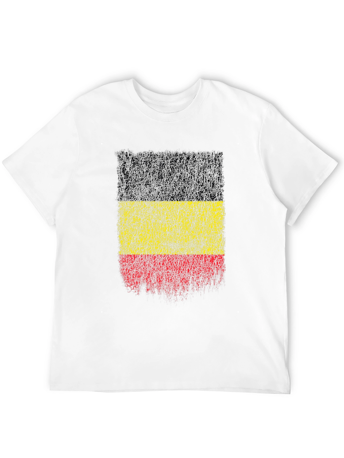 Belgium Flag Distressed Graphic T-Shirt