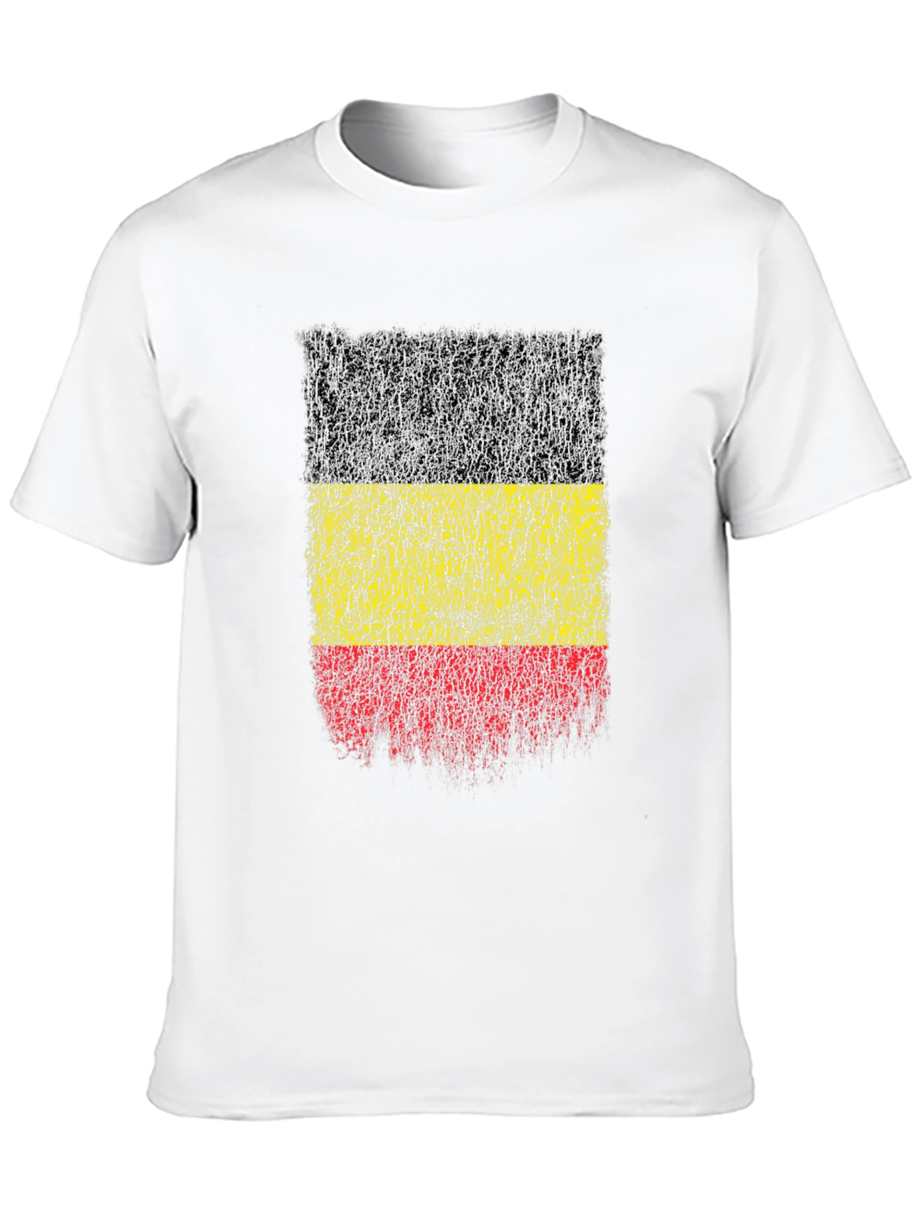 Belgium Flag Distressed Graphic T-Shirt