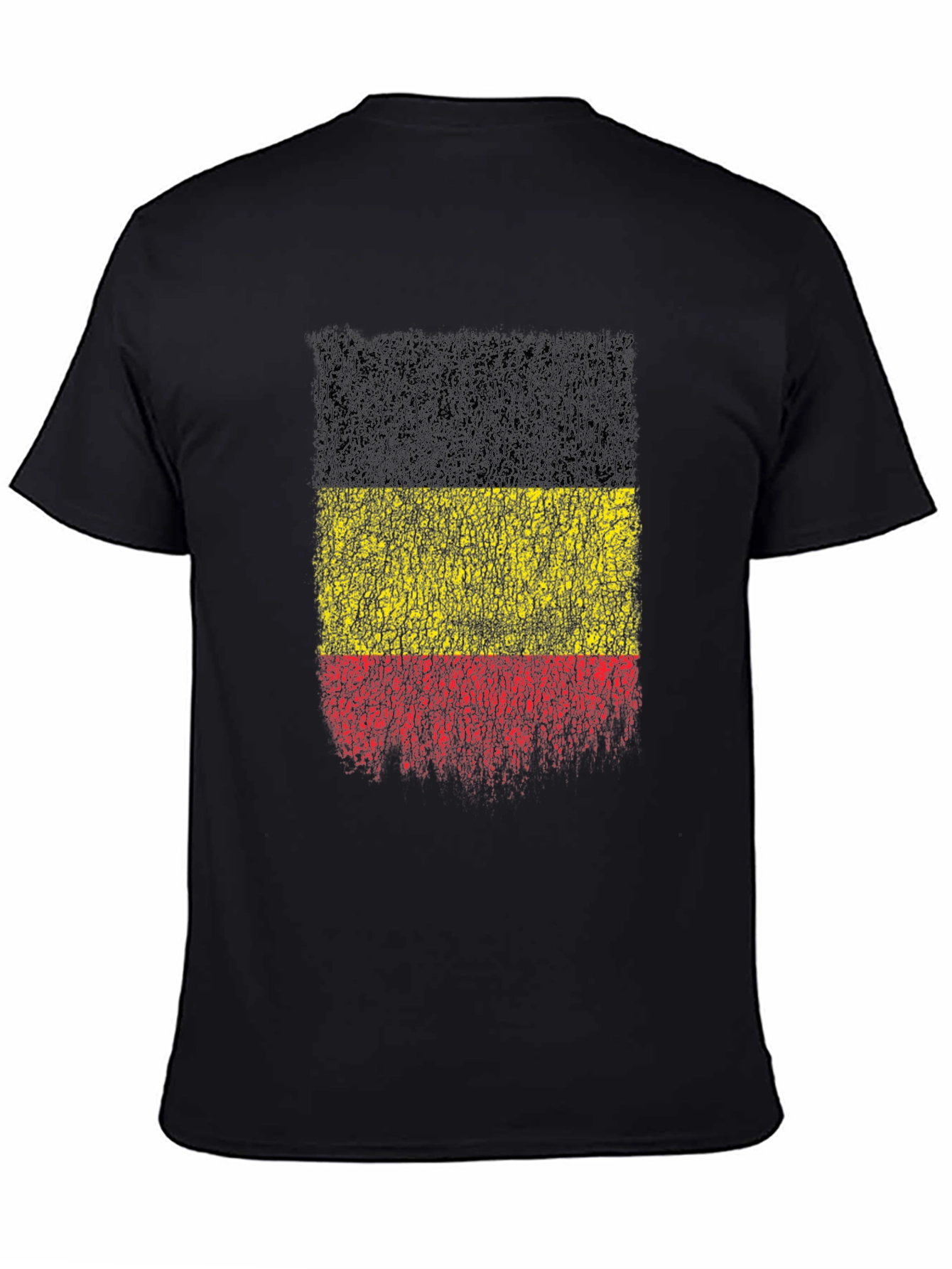 Belgium Flag Distressed Graphic T-Shirt