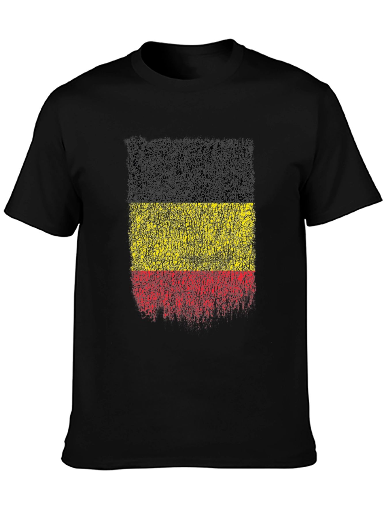 Belgium Flag Distressed Graphic T-Shirt