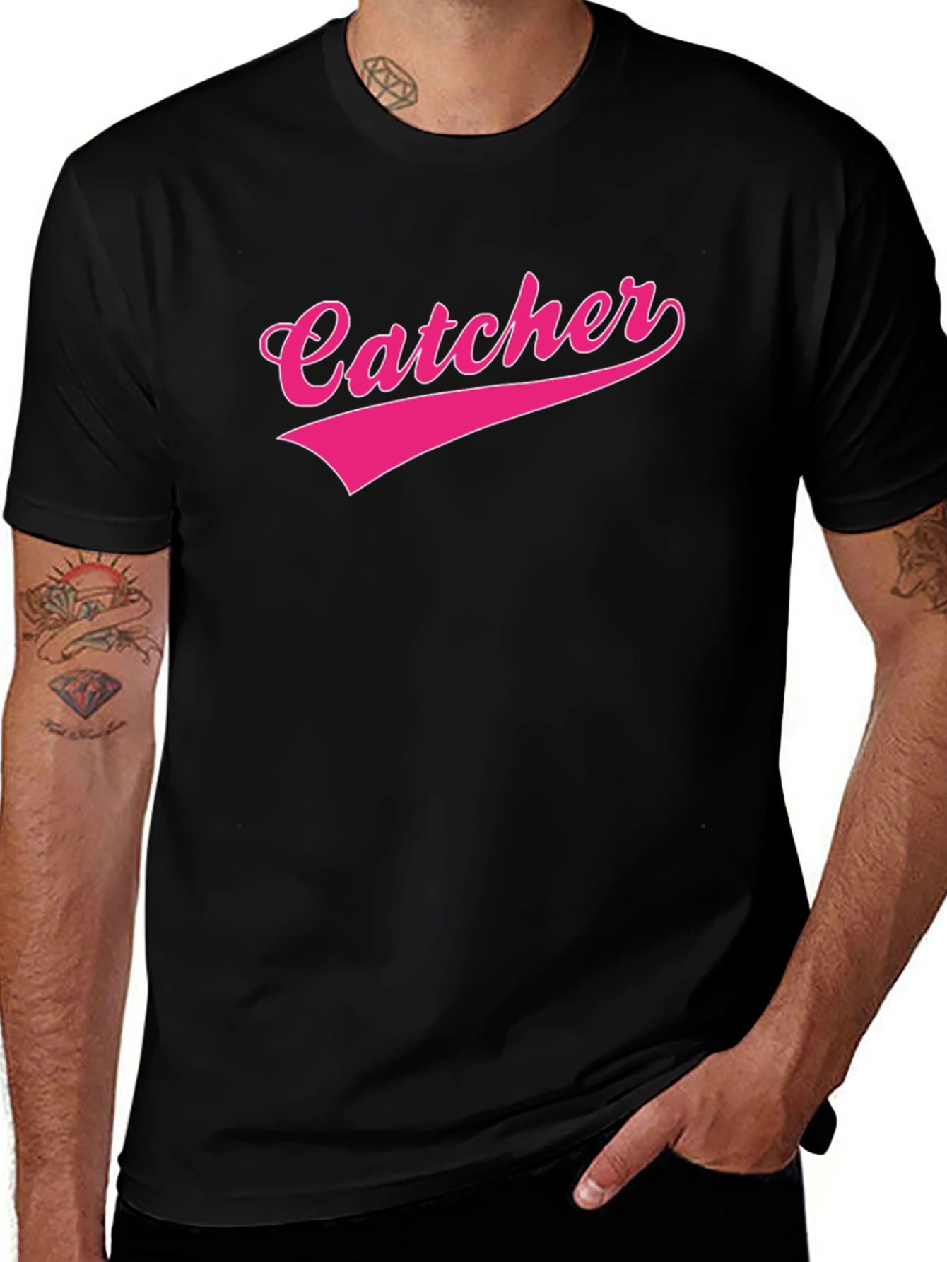 Catcher Graphic Tee - Baseball Fan Shirt
