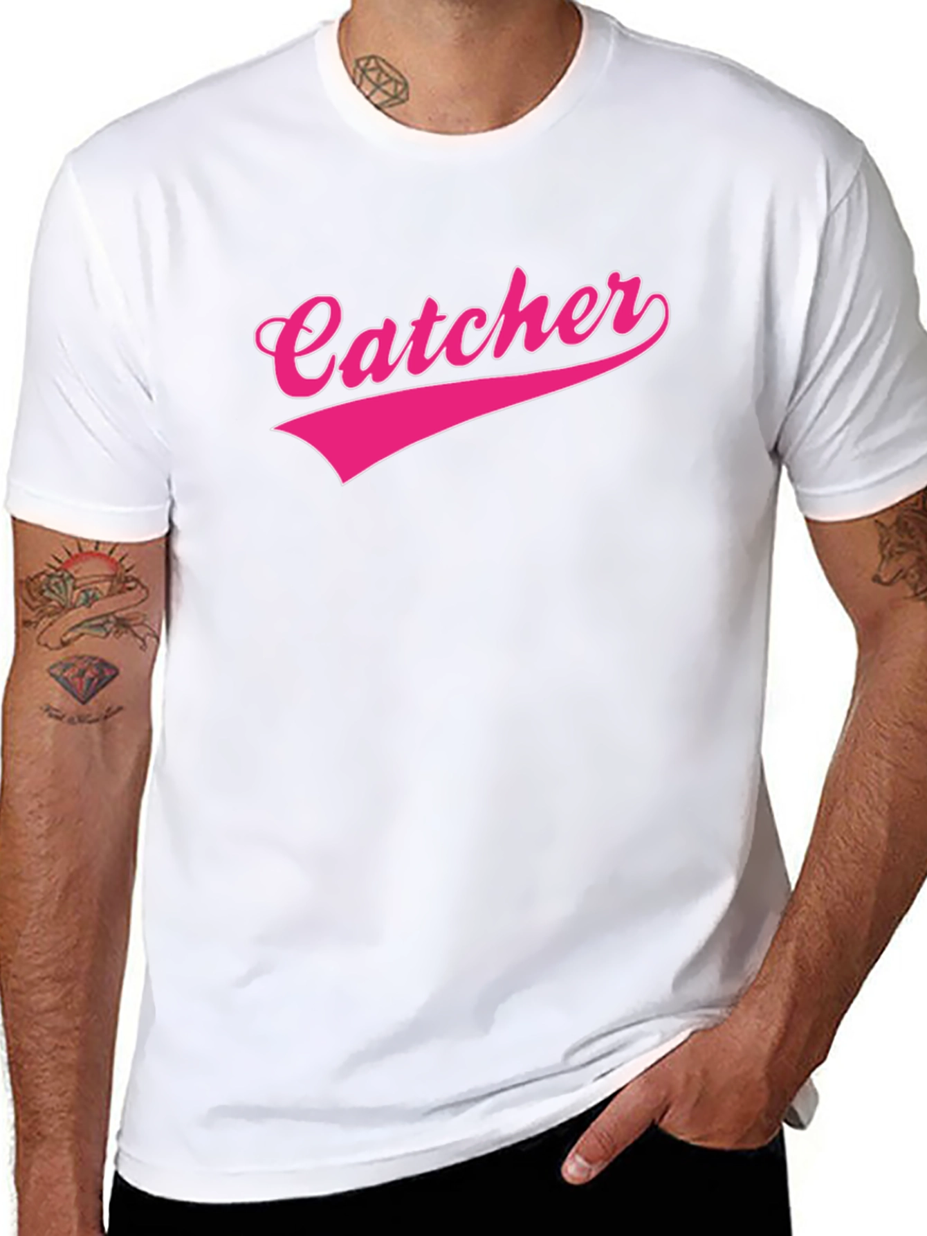 Catcher Graphic Tee - Baseball Fan Shirt