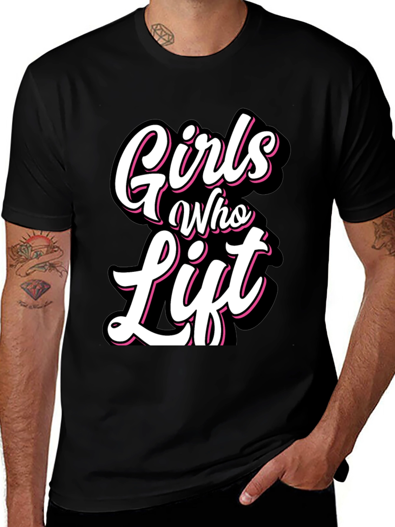Girls Who Lift Black T-Shirt - Fitness Apparel