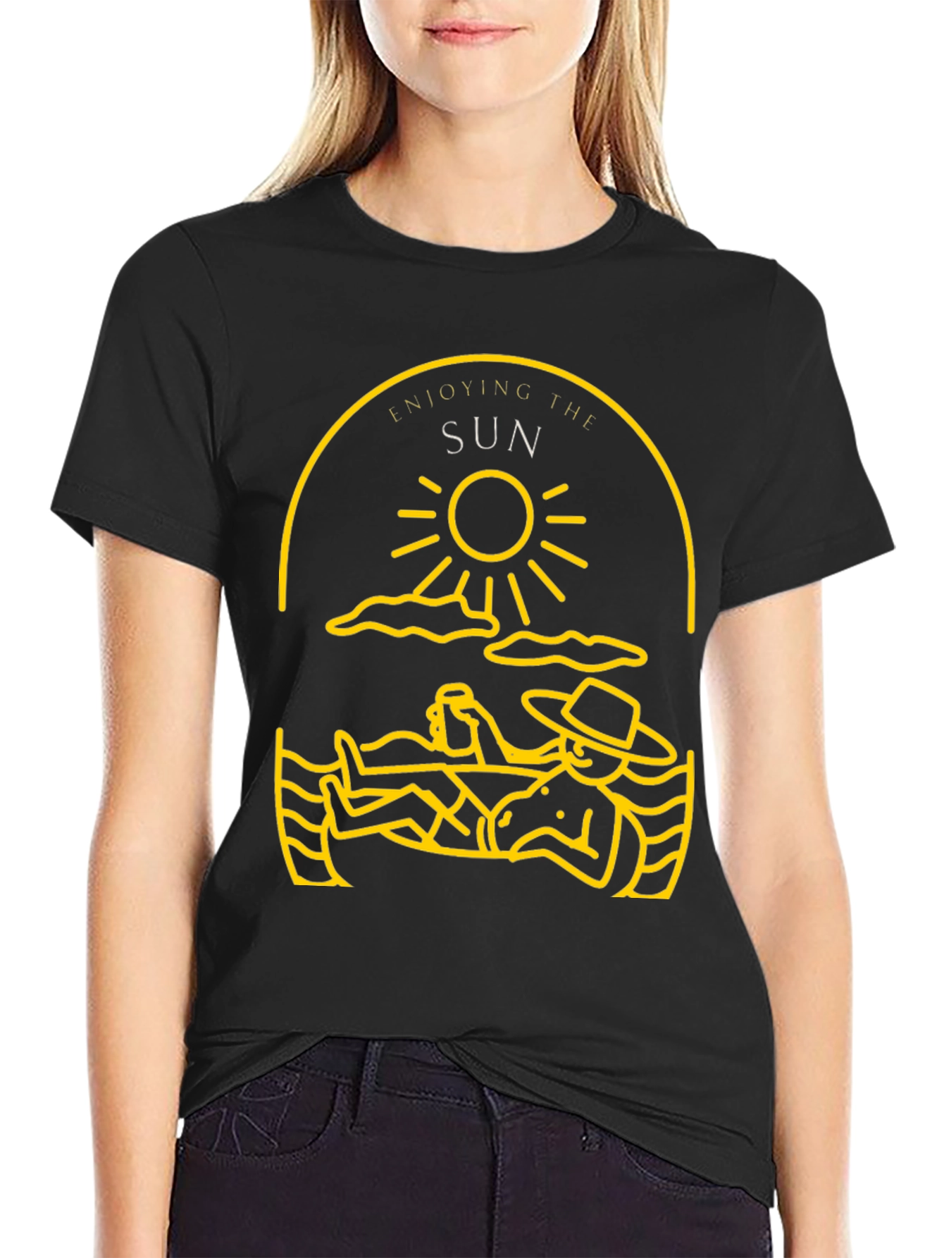 Enjoying the Sun Graphic Tee - Black