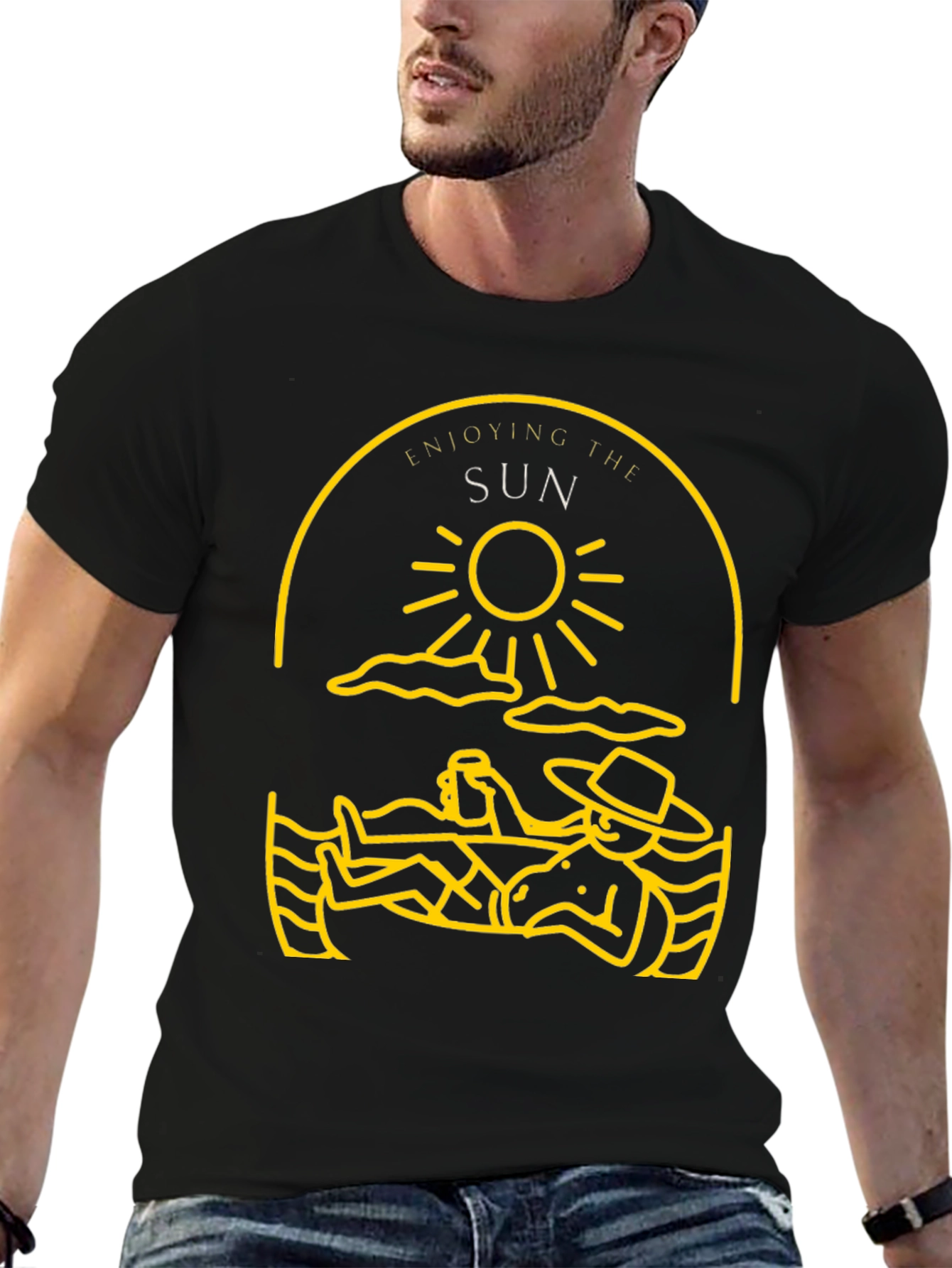 Enjoying the Sun Graphic Tee - Black