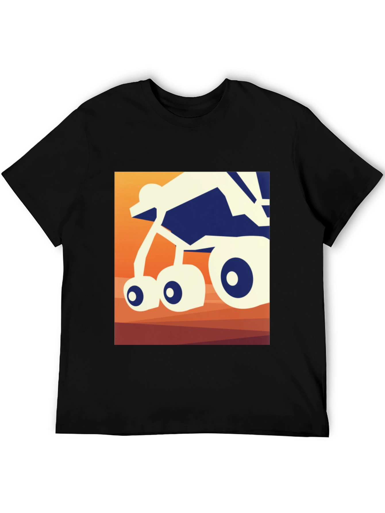 Abstract Rover Graphic Tee - Black Unisex T-Shirt