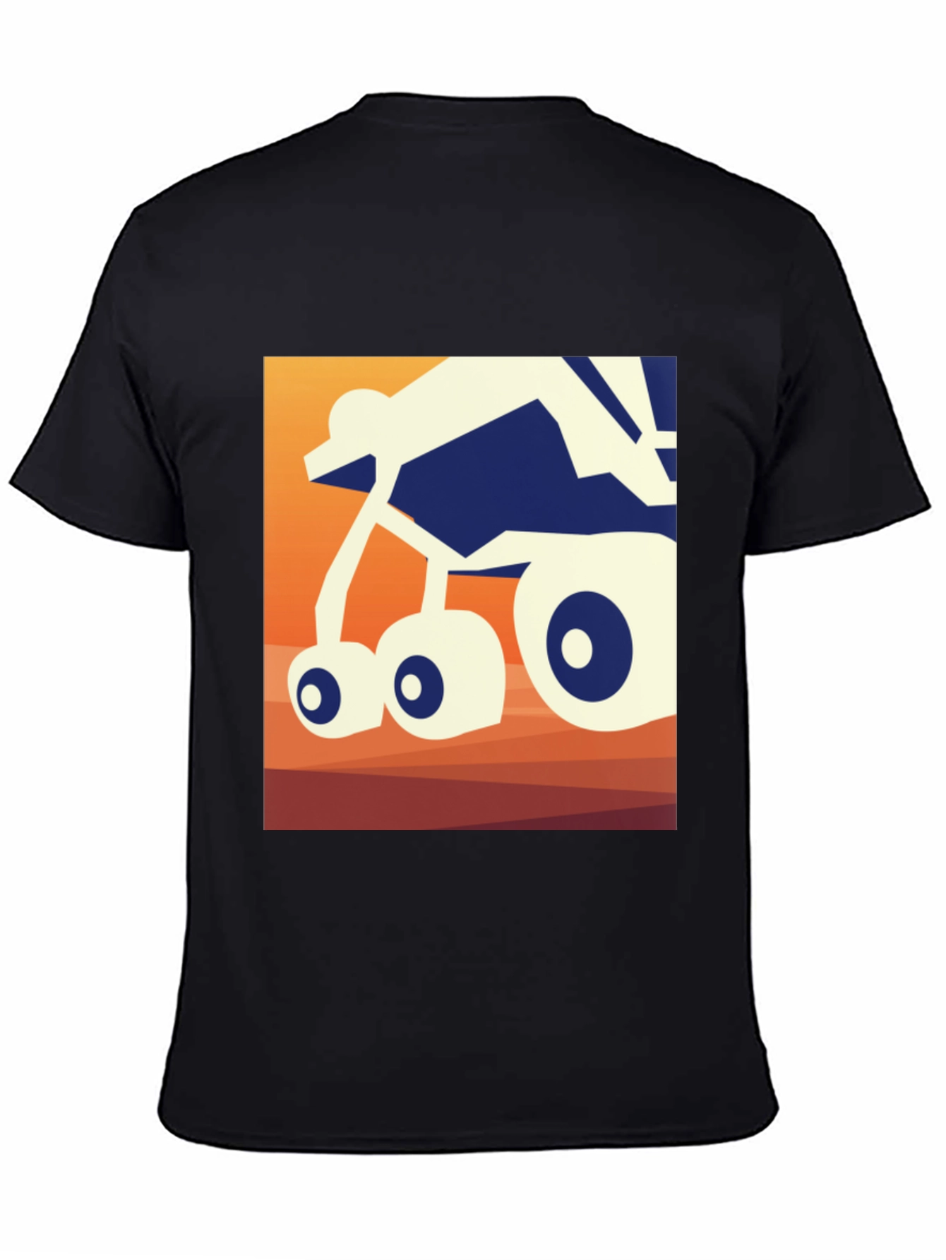 Abstract Rover Graphic Tee - Black Unisex T-Shirt