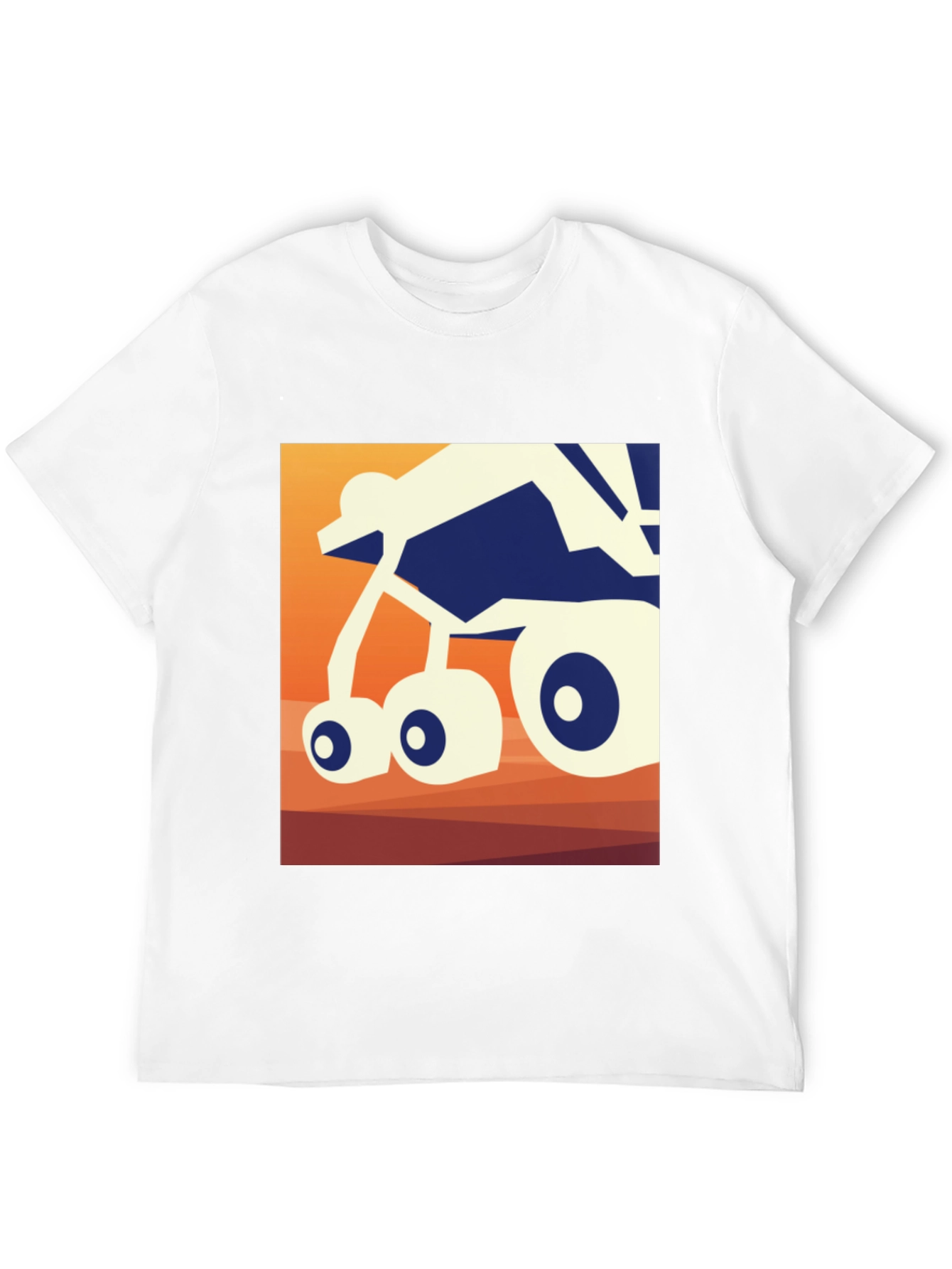 Abstract Rover Graphic Tee - Black Unisex T-Shirt
