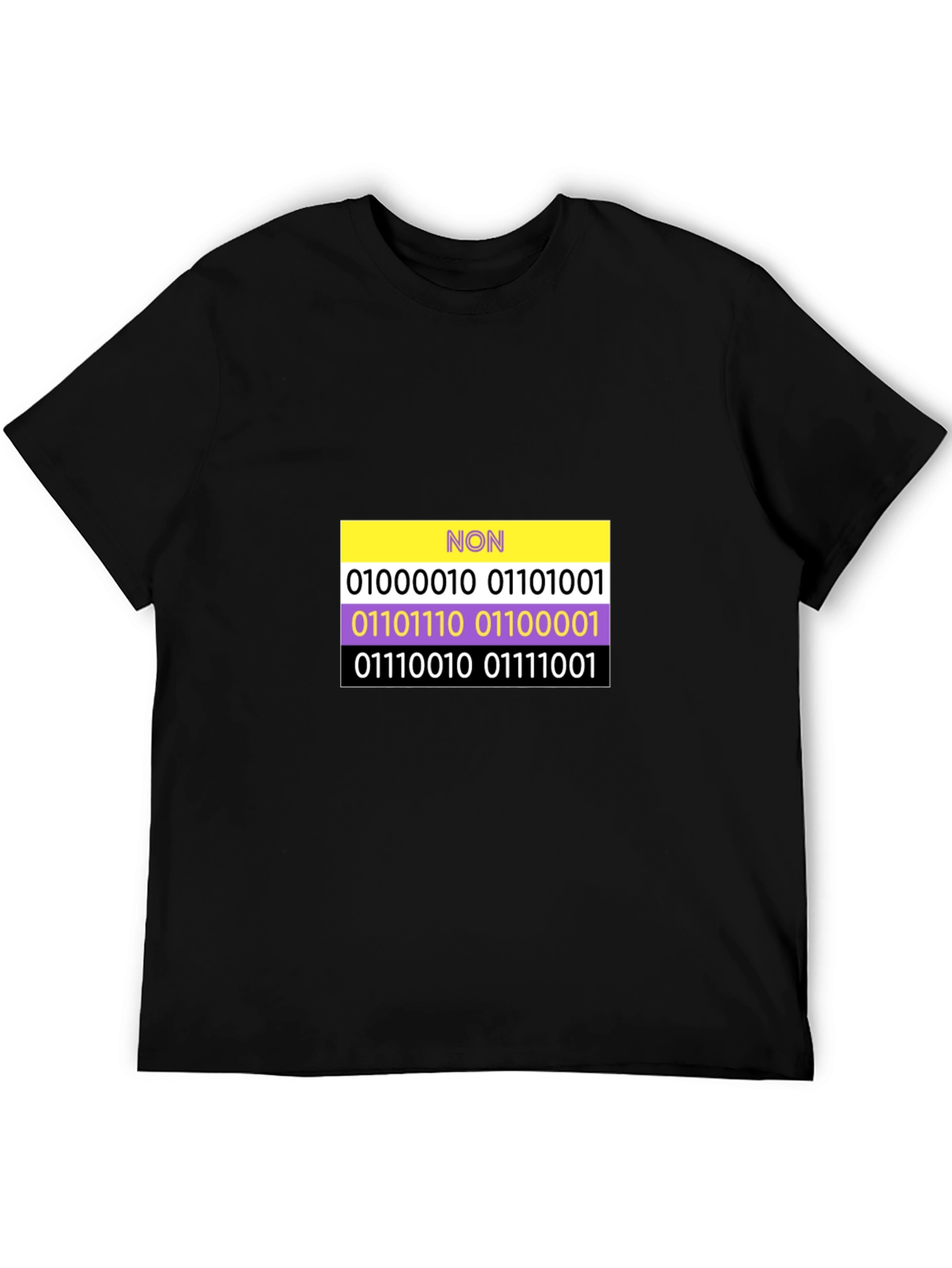 Non-Binary Pride Binary Code T-Shirt