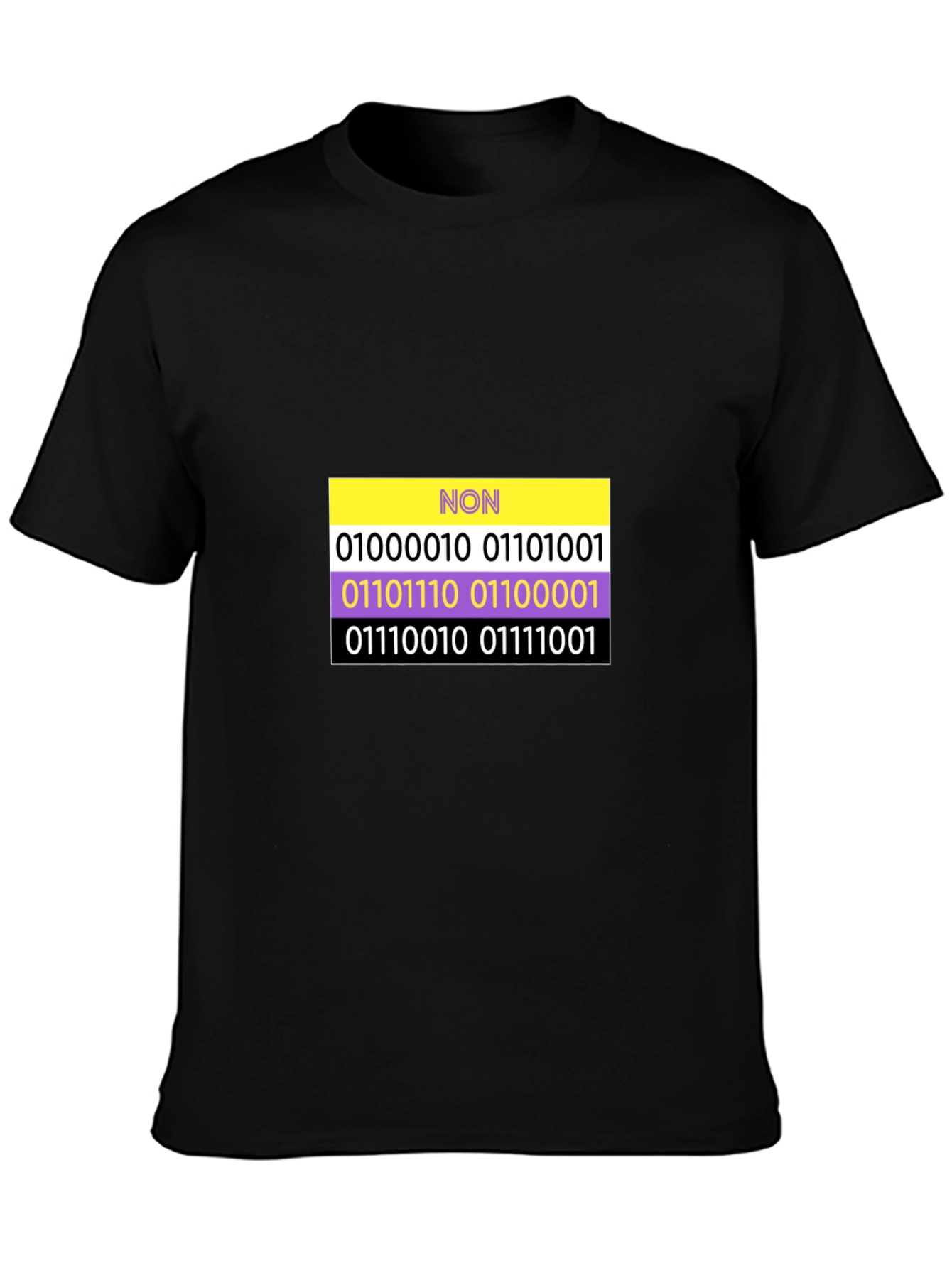 Non-Binary Pride Binary Code T-Shirt