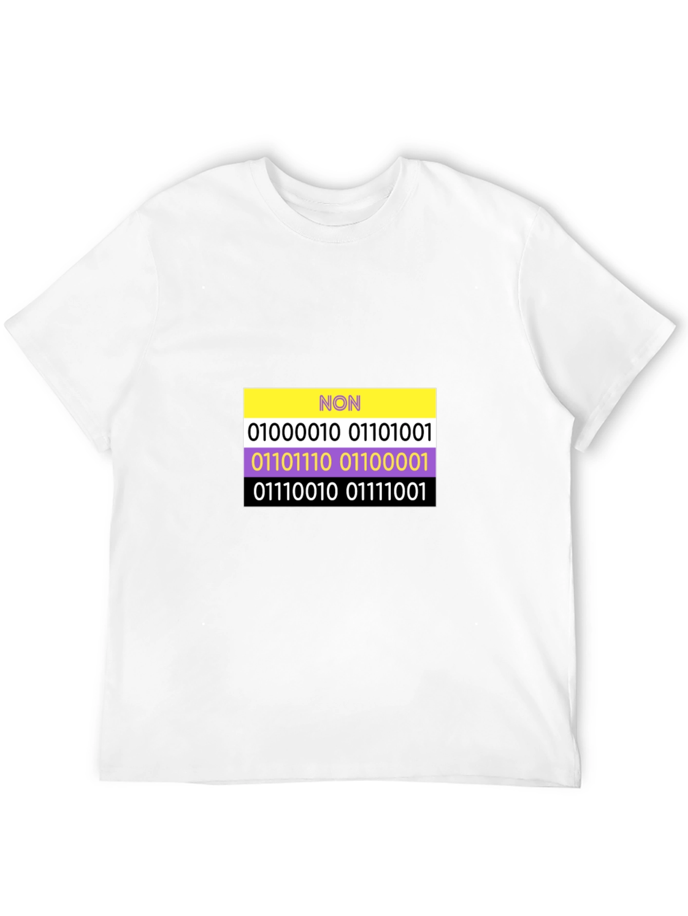 Non-Binary Pride Binary Code T-Shirt