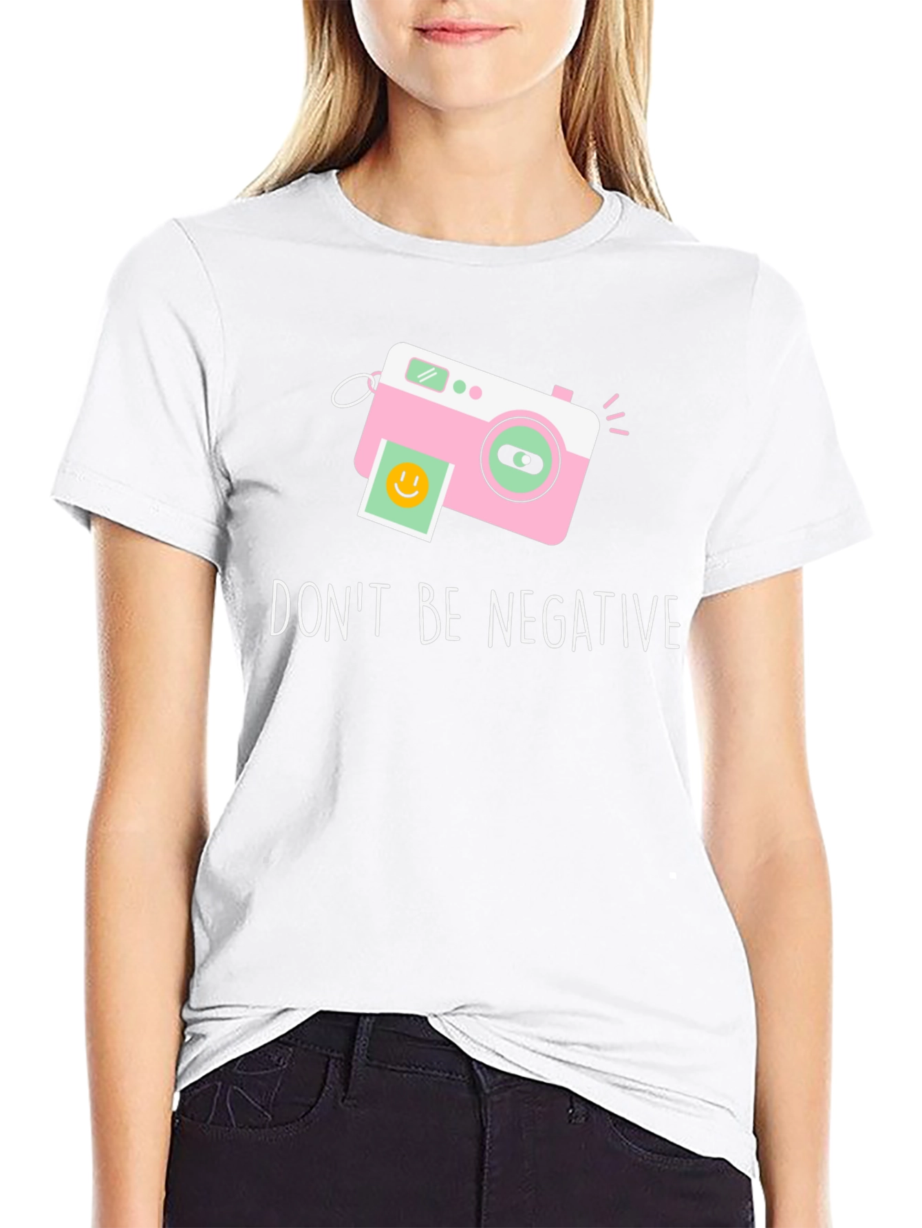 Dont Be Negative Camera Graphic Tee