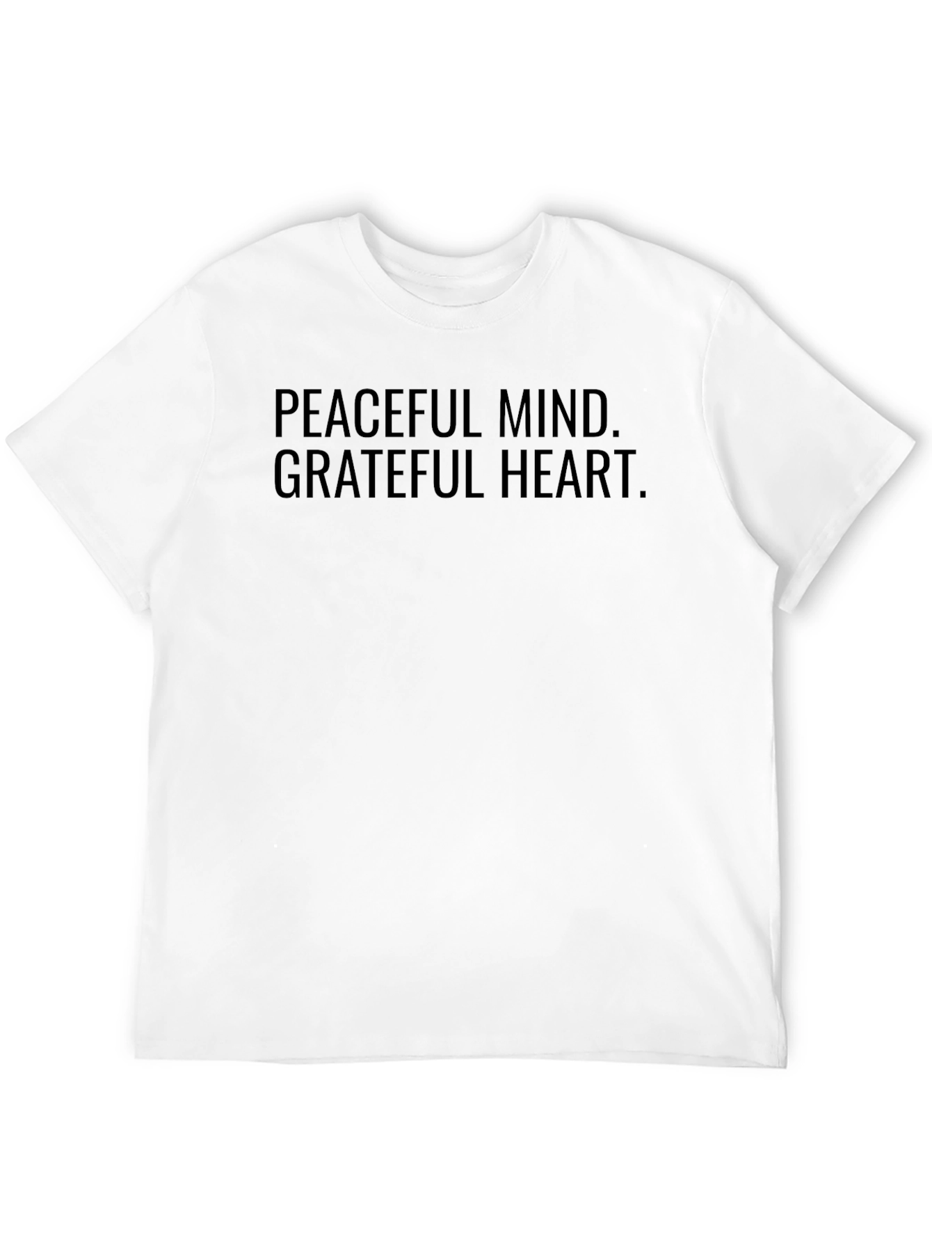 Peaceful Mind Grateful Heart Black T-Shirt
