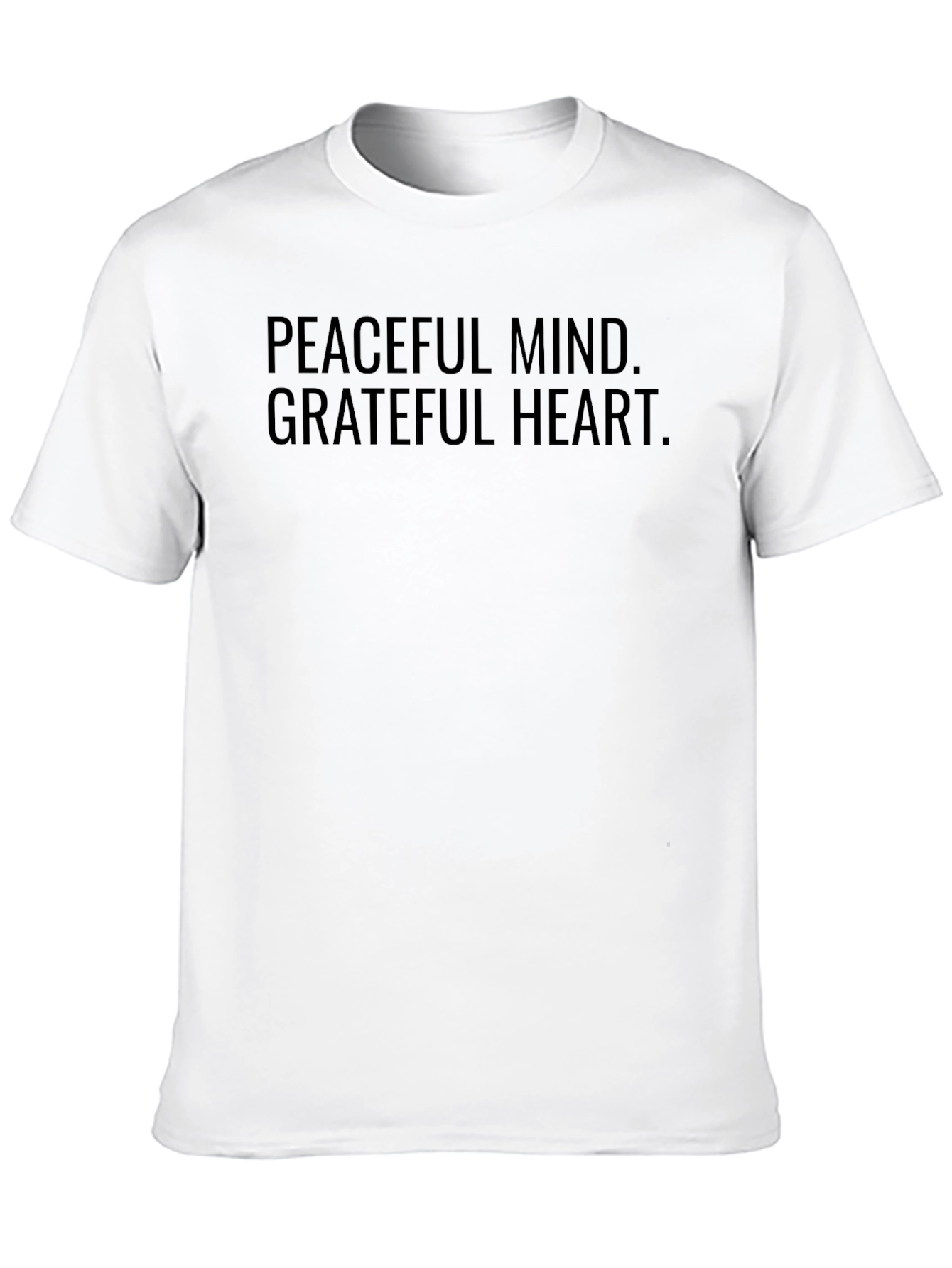 Peaceful Mind Grateful Heart Black T-Shirt