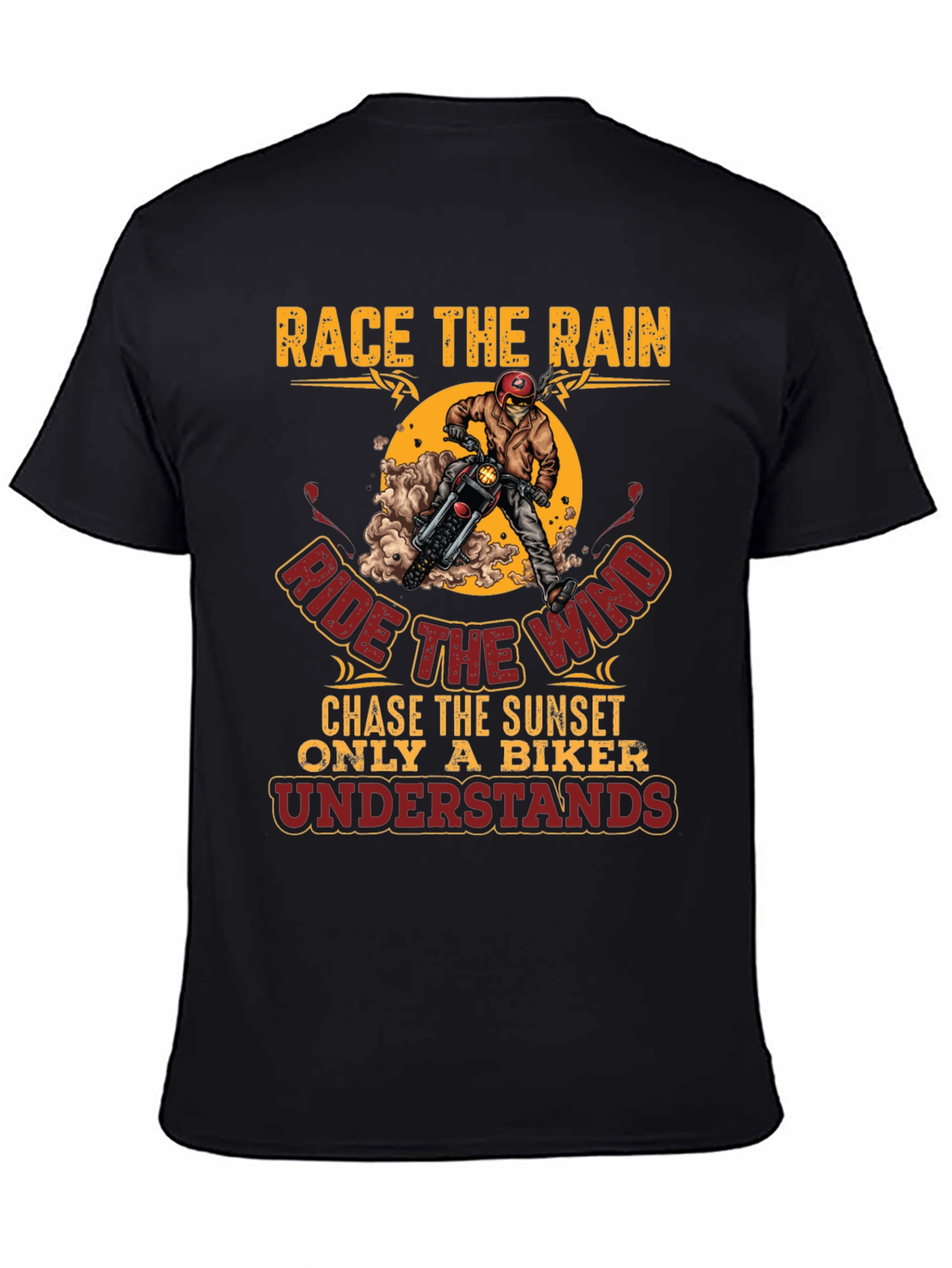 Race the Rain Biker T-Shirt - Ride the Wind