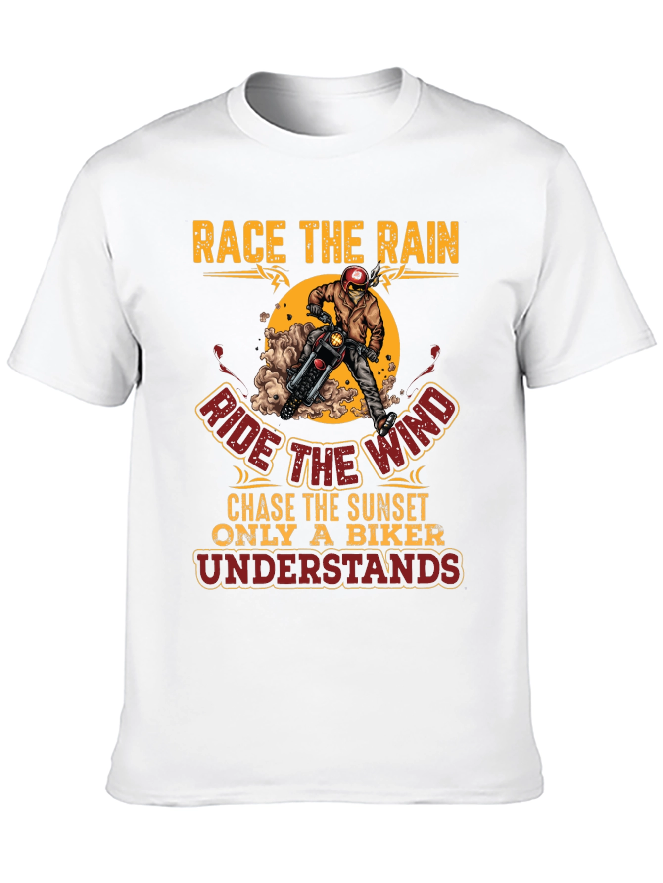 Race the Rain Biker T-Shirt - Ride the Wind