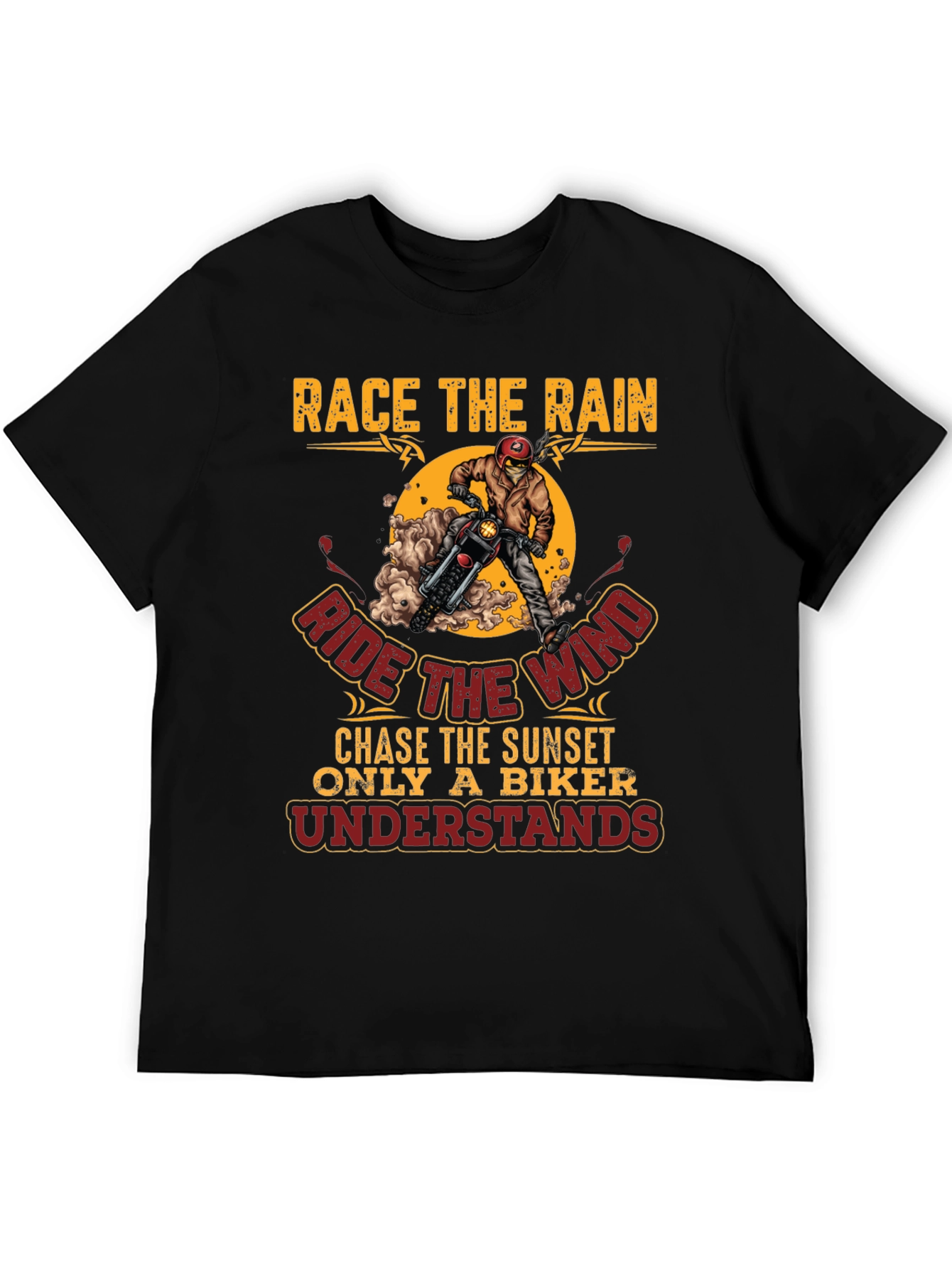 Race the Rain Biker T-Shirt - Ride the Wind