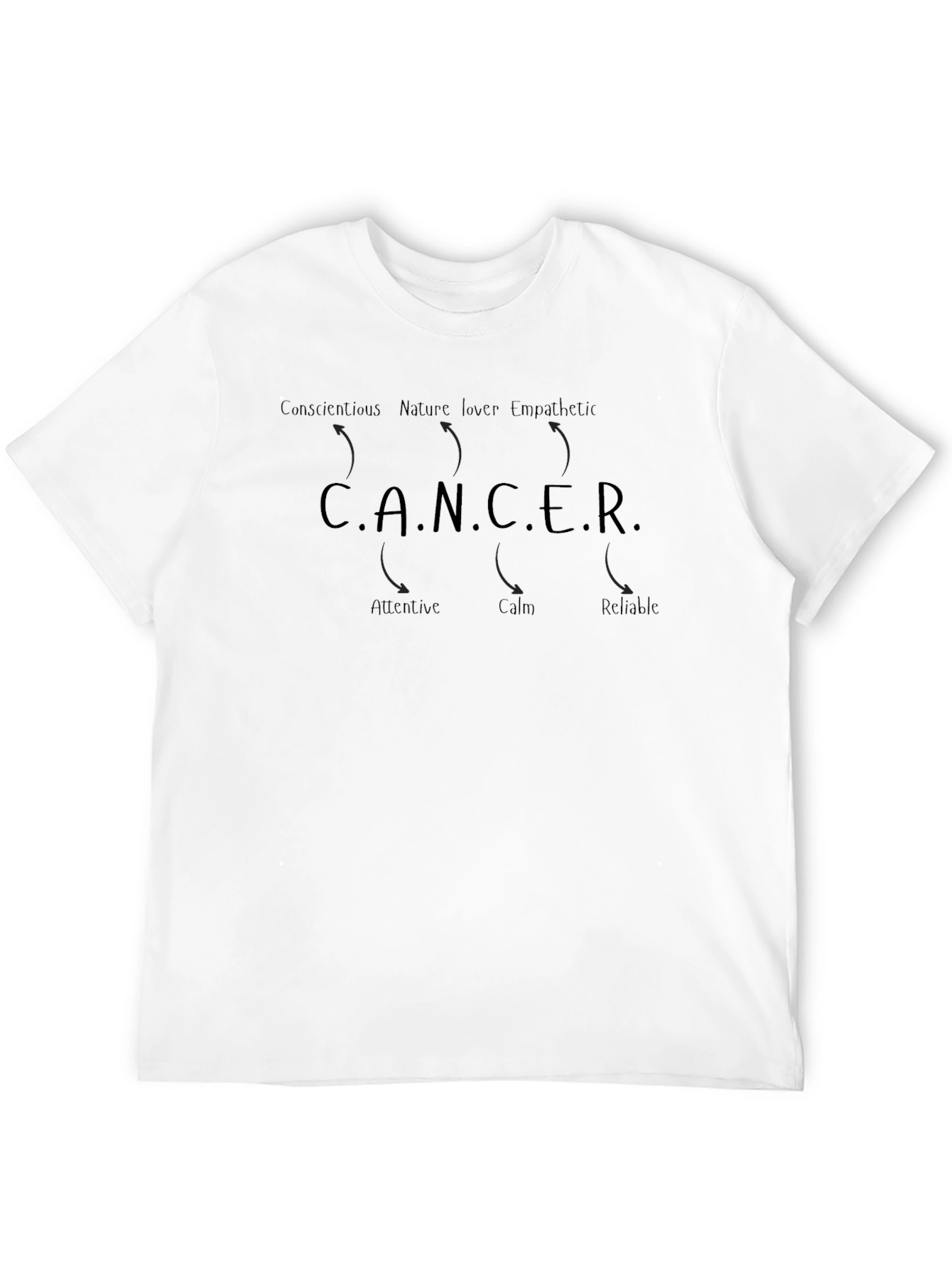 Cancer Zodiac T-Shirt - Conscientious Empathetic Reliable