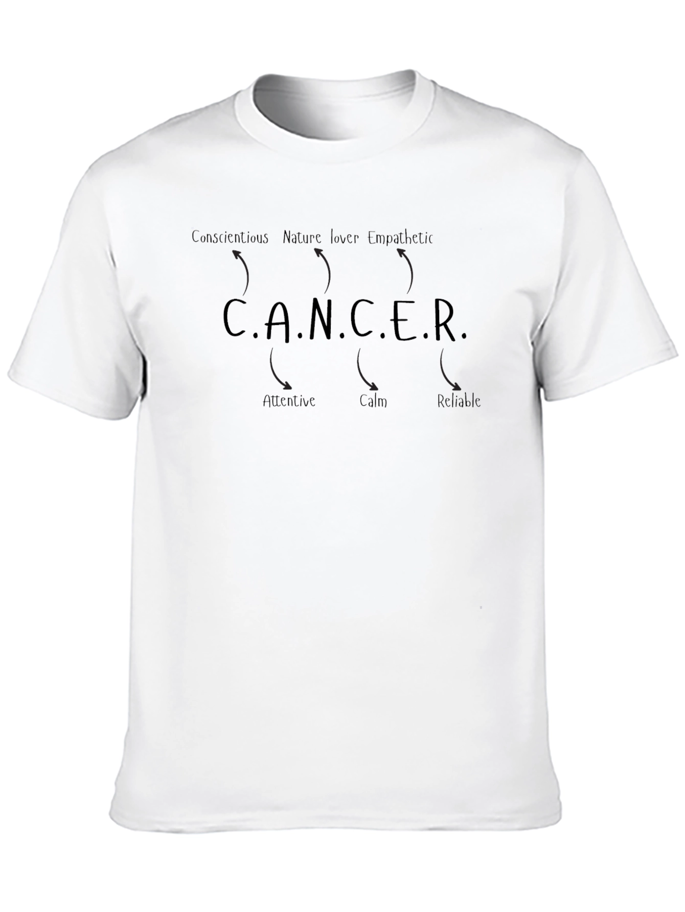 Cancer Zodiac T-Shirt - Conscientious Empathetic Reliable