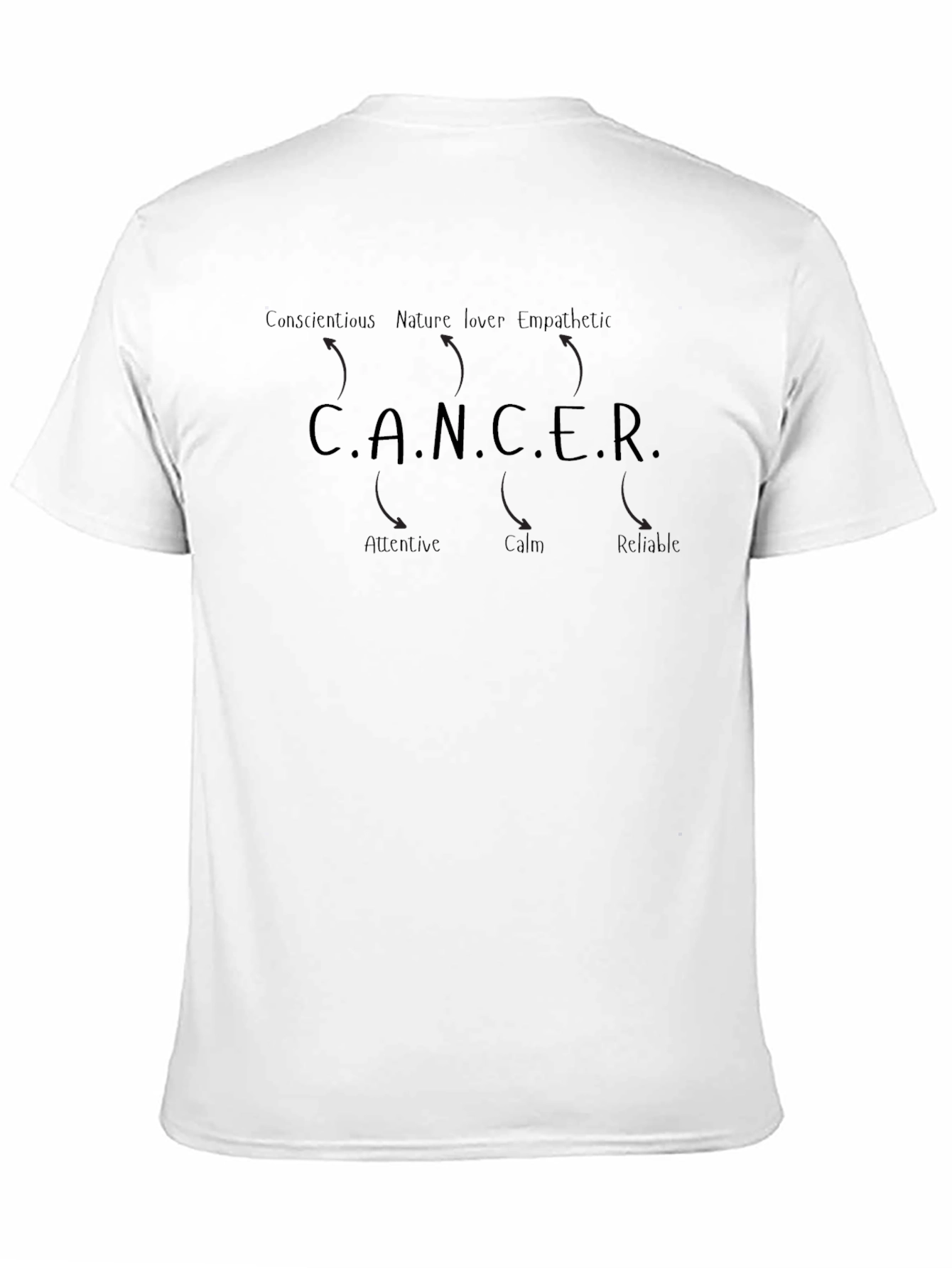 Cancer Zodiac T-Shirt - Conscientious Empathetic Reliable
