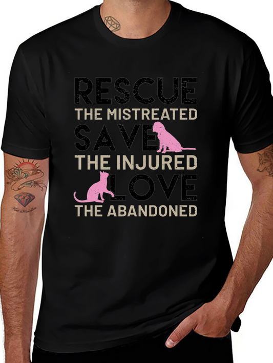 Rescue Pets Black Graphic Tee