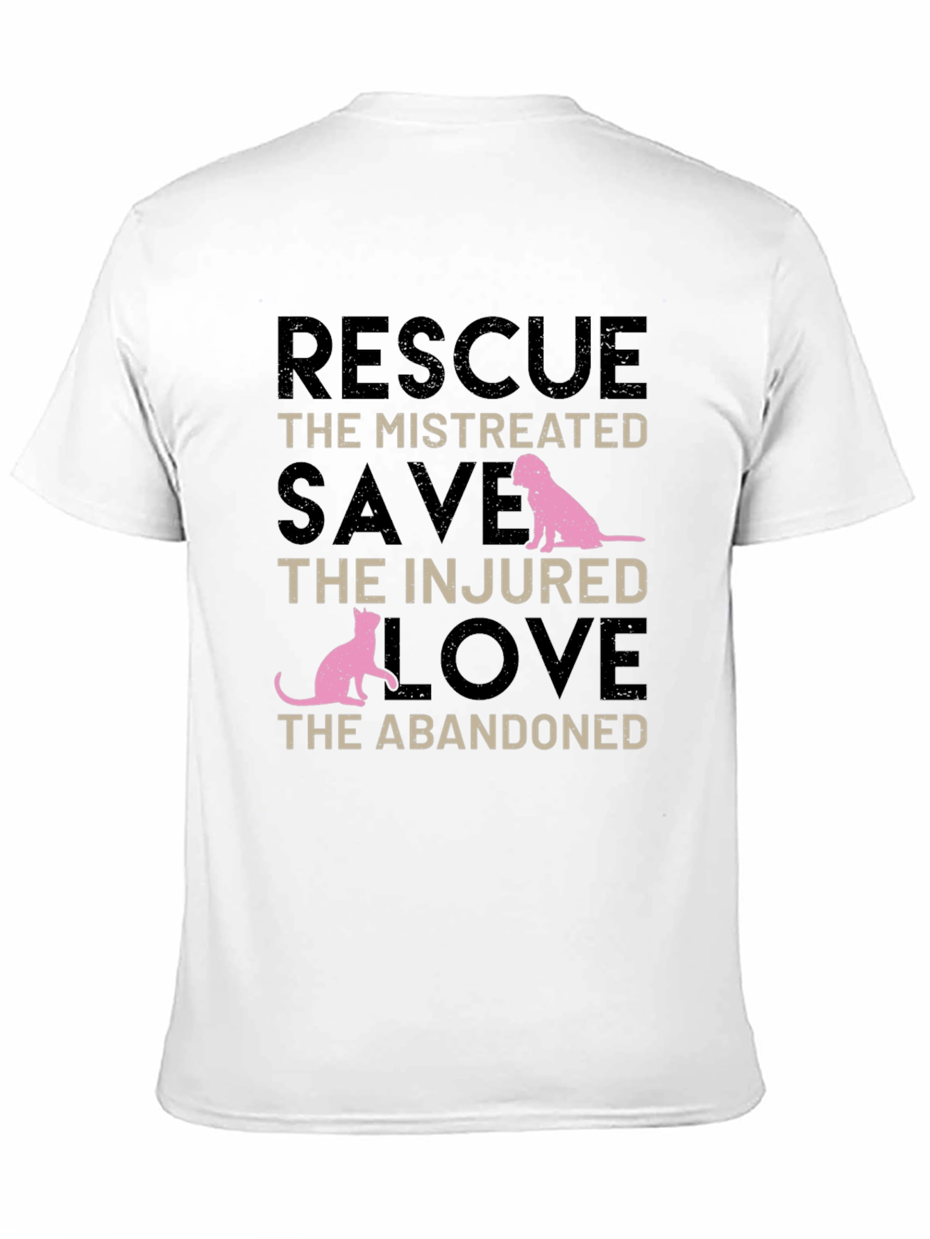 Rescue Pets Black Graphic Tee