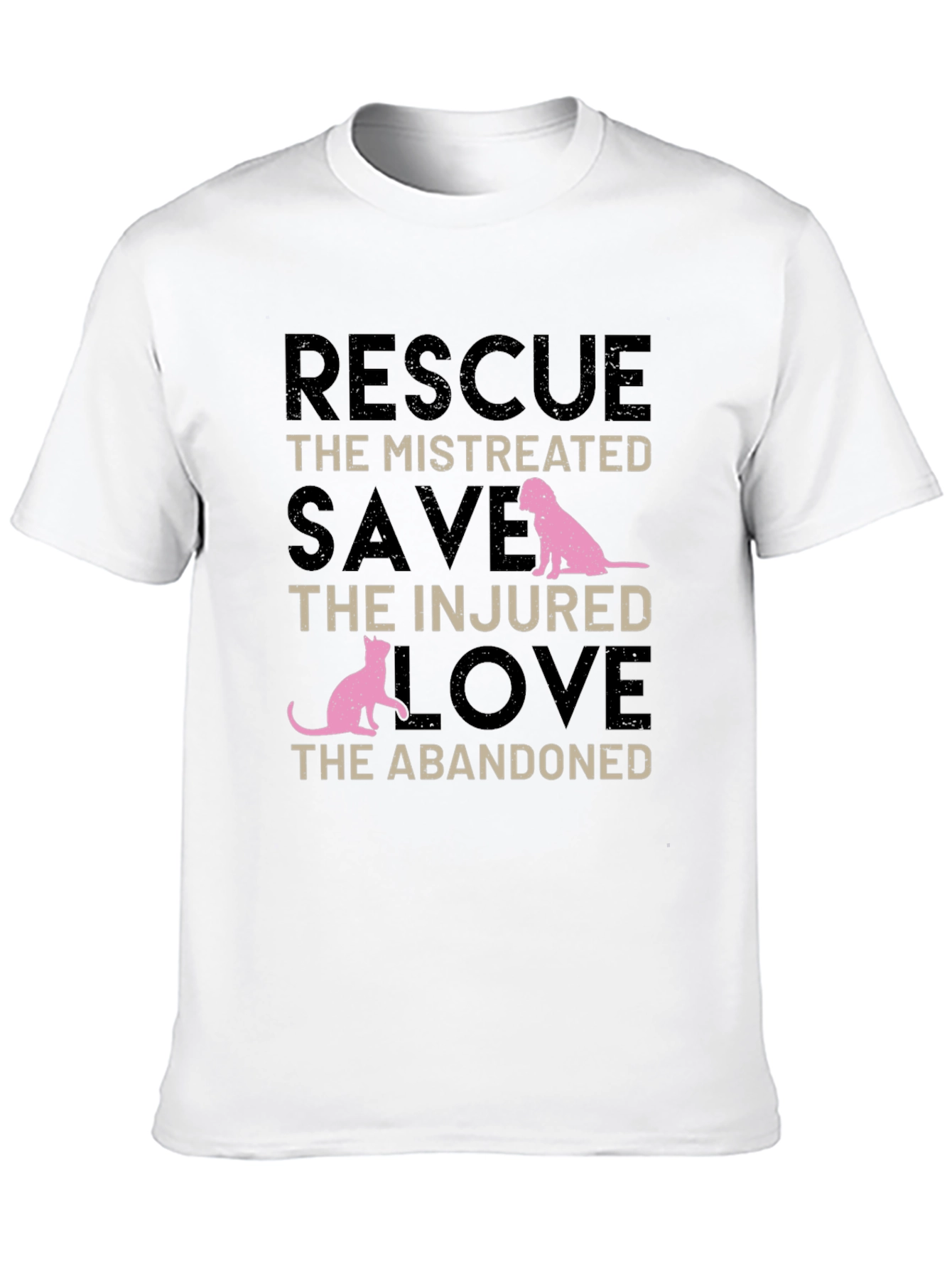 Rescue Pets Black Graphic Tee