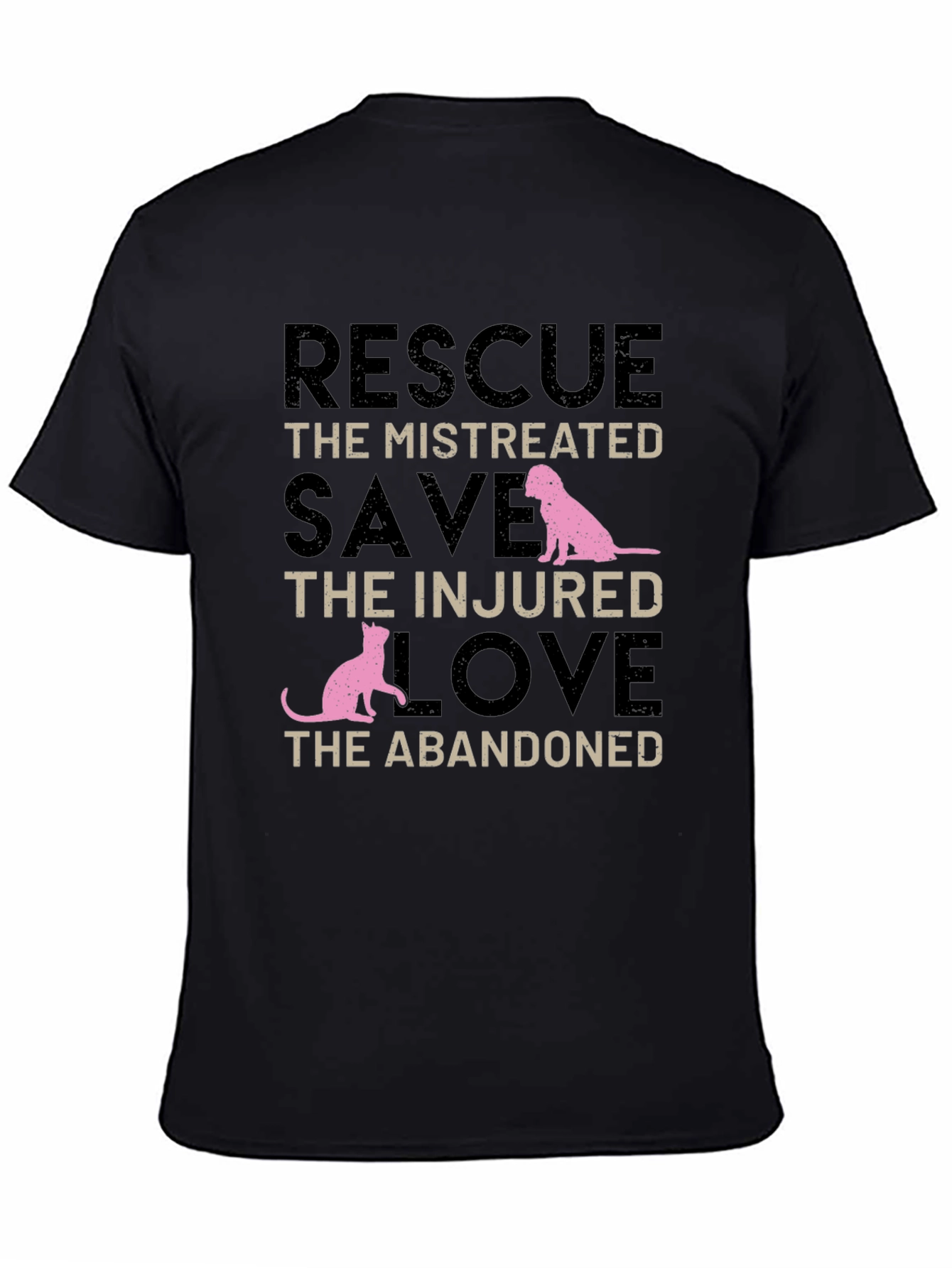 Rescue Pets Black Graphic Tee