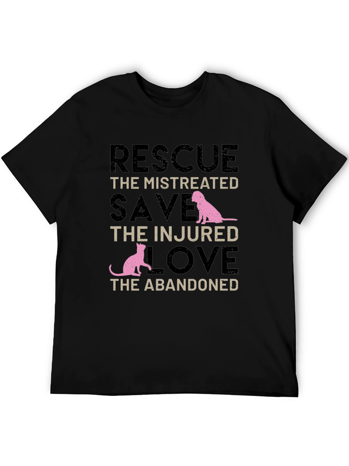 Rescue Pets Black Graphic Tee