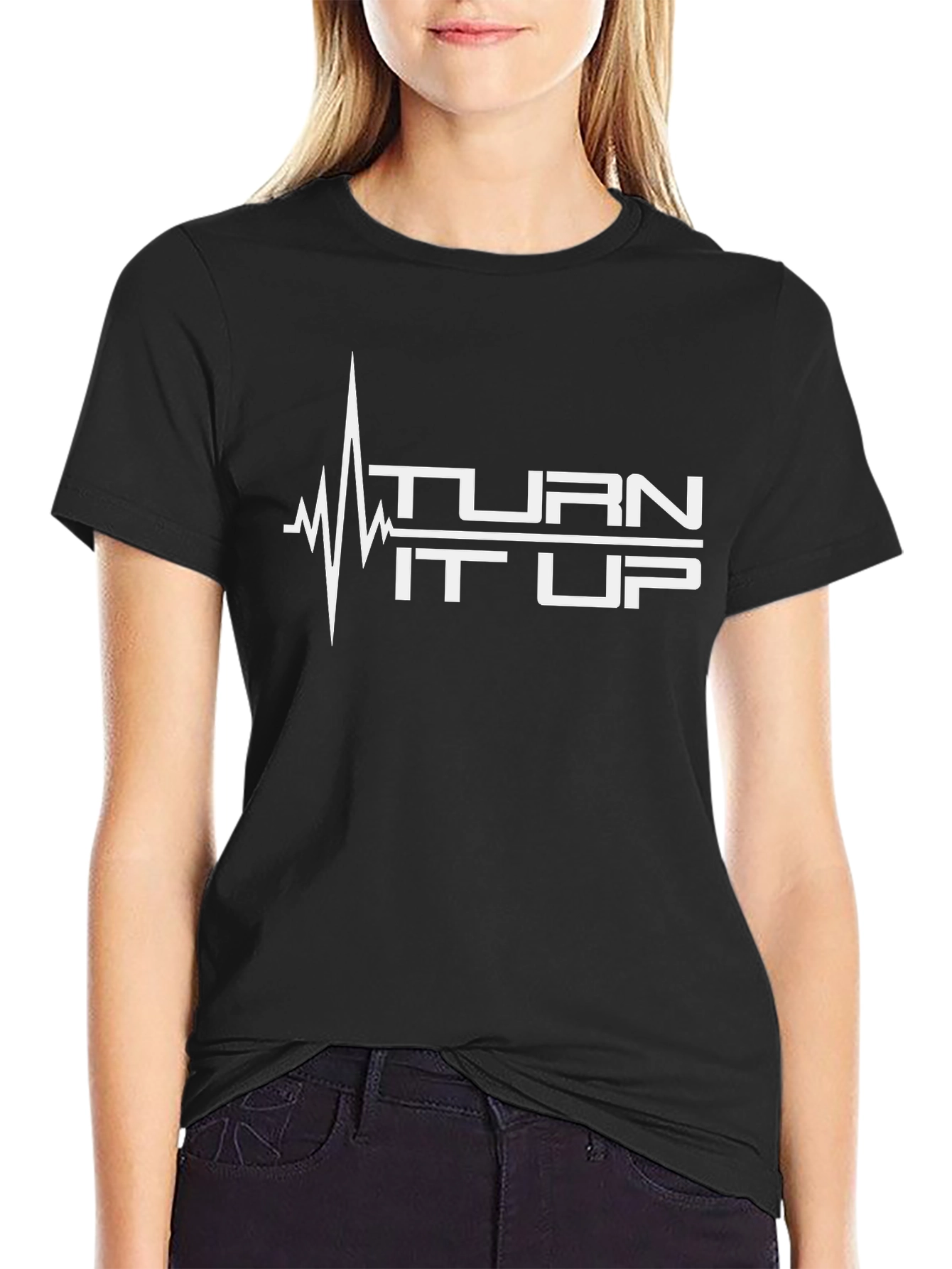 Turn It Up Graphic Tee - Black