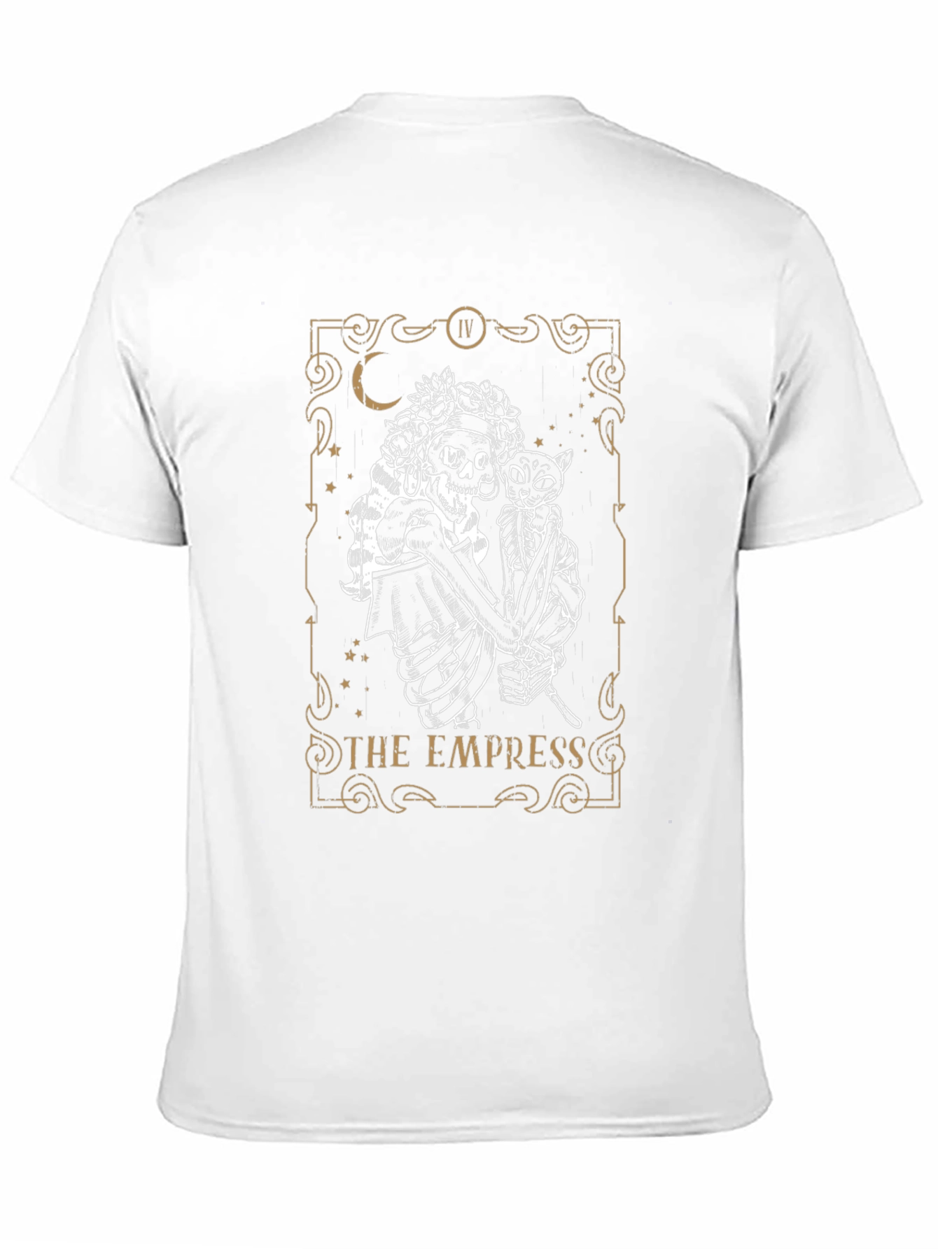 The Empress Tarot Skeleton Cat Graphic T-Shirt