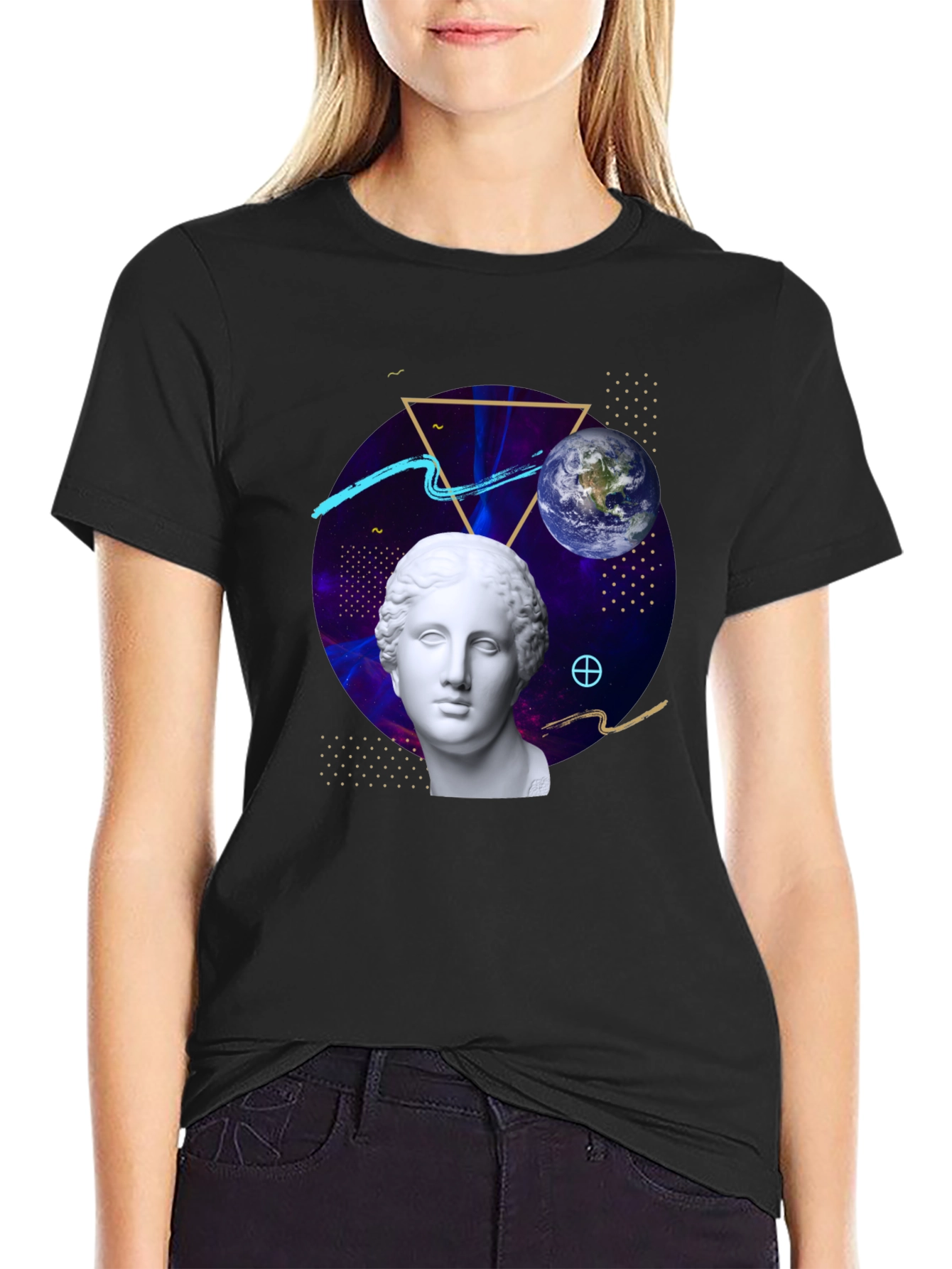 Cosmic Bust Tee - Unique Graphic Design T-Shirt