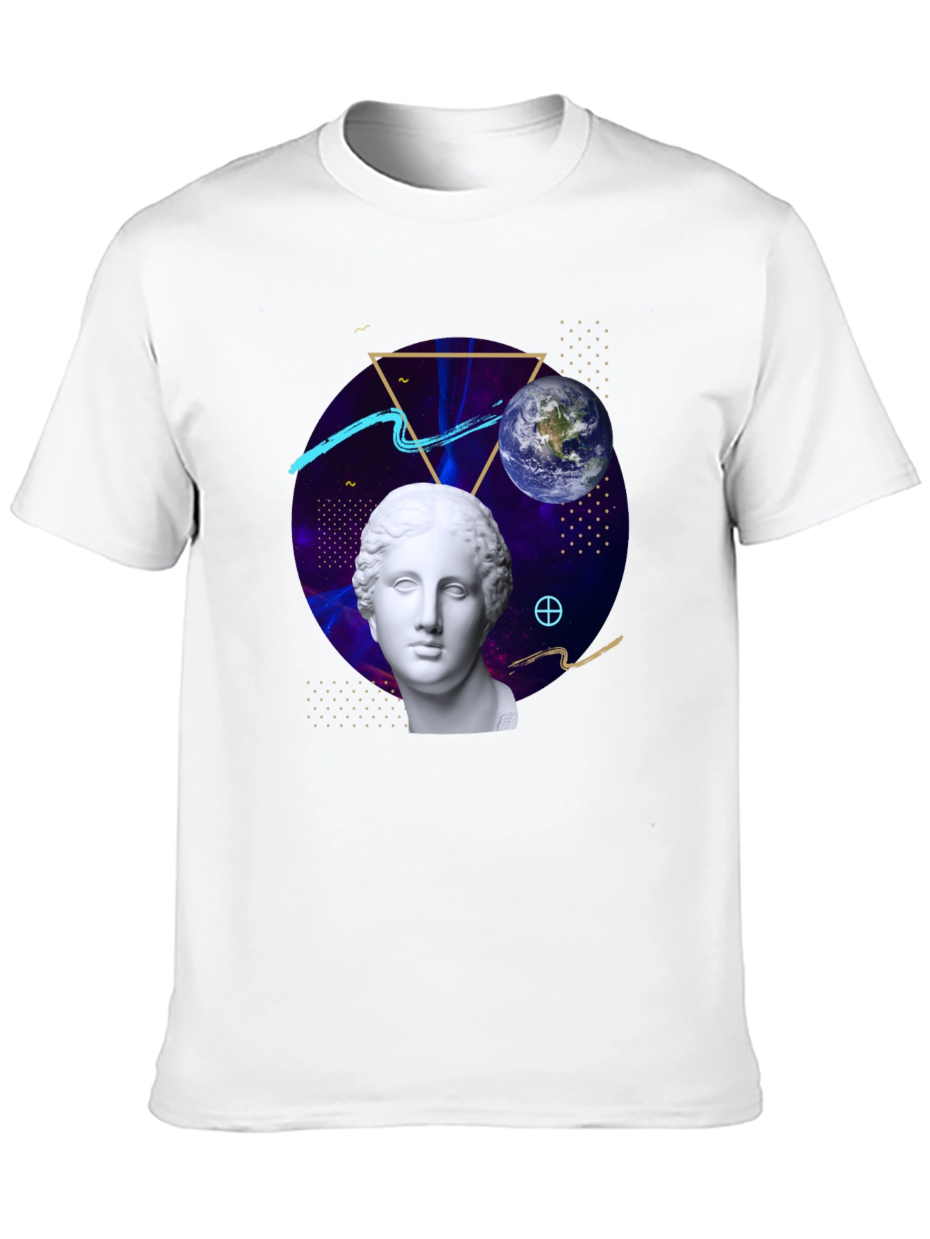 Cosmic Bust Tee - Unique Graphic Design T-Shirt
