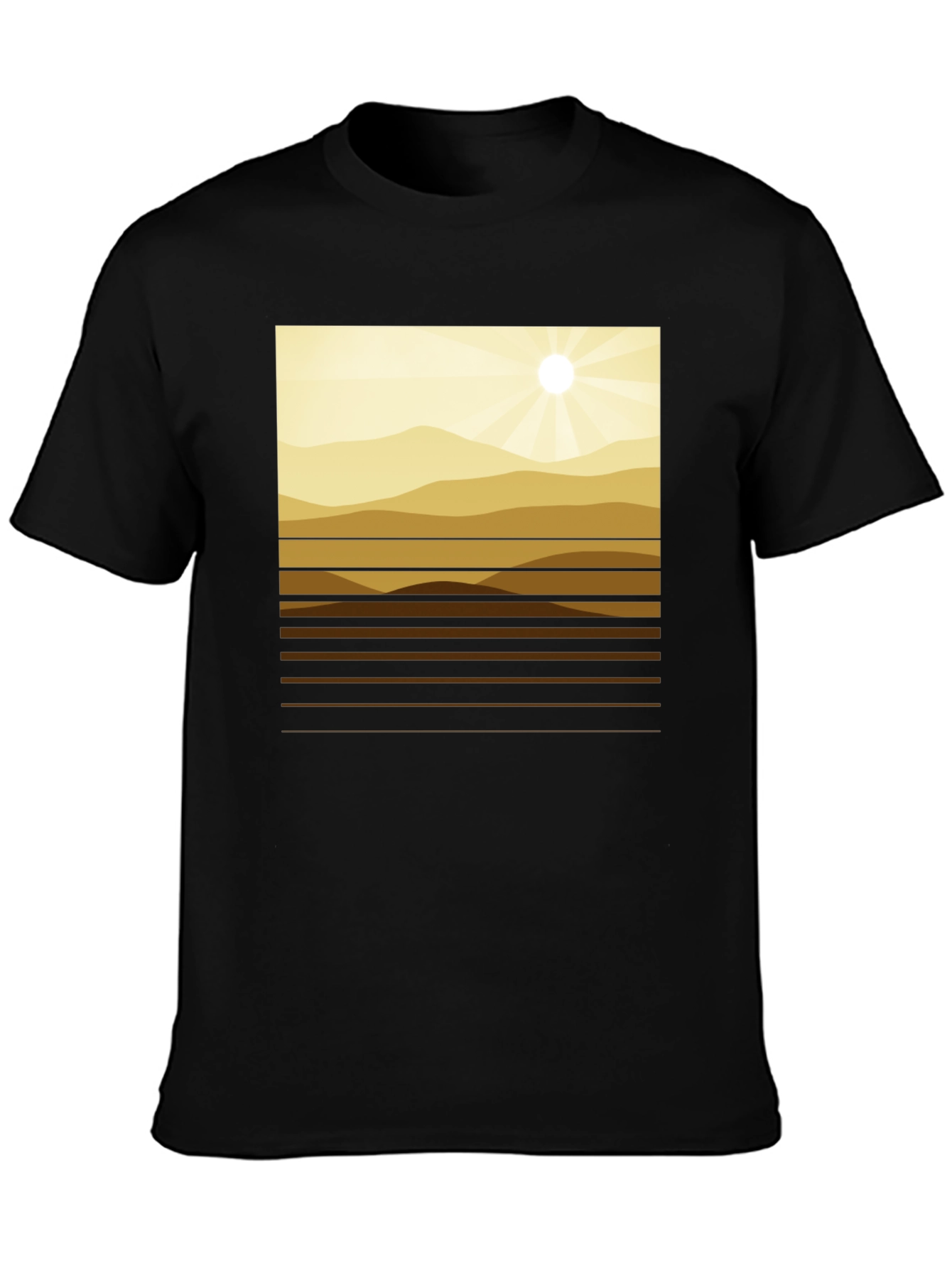 Geometric Mountainscape Graphic Tee