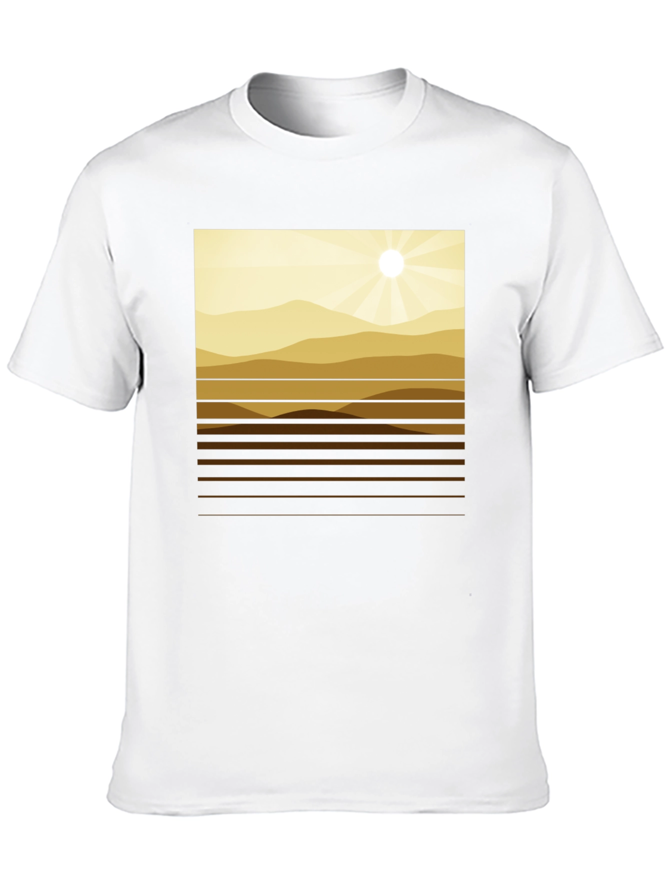 Geometric Mountainscape Graphic Tee