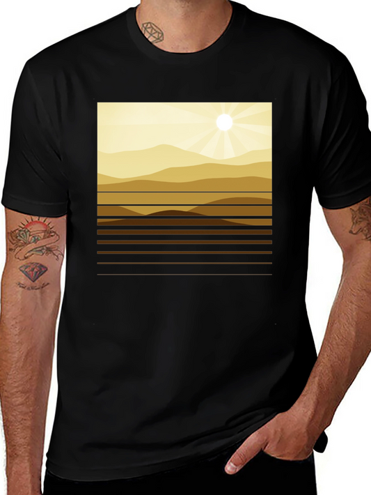 Geometric Mountainscape Graphic Tee