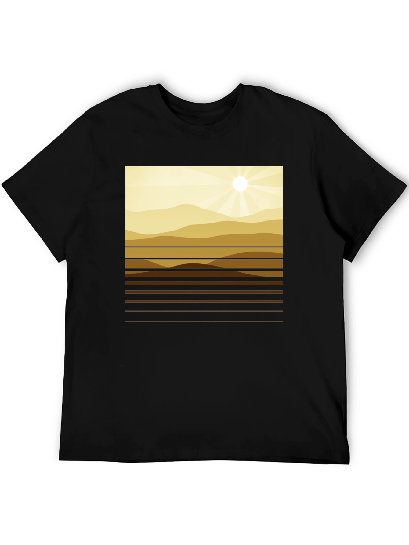 Geometric Mountainscape Graphic Tee
