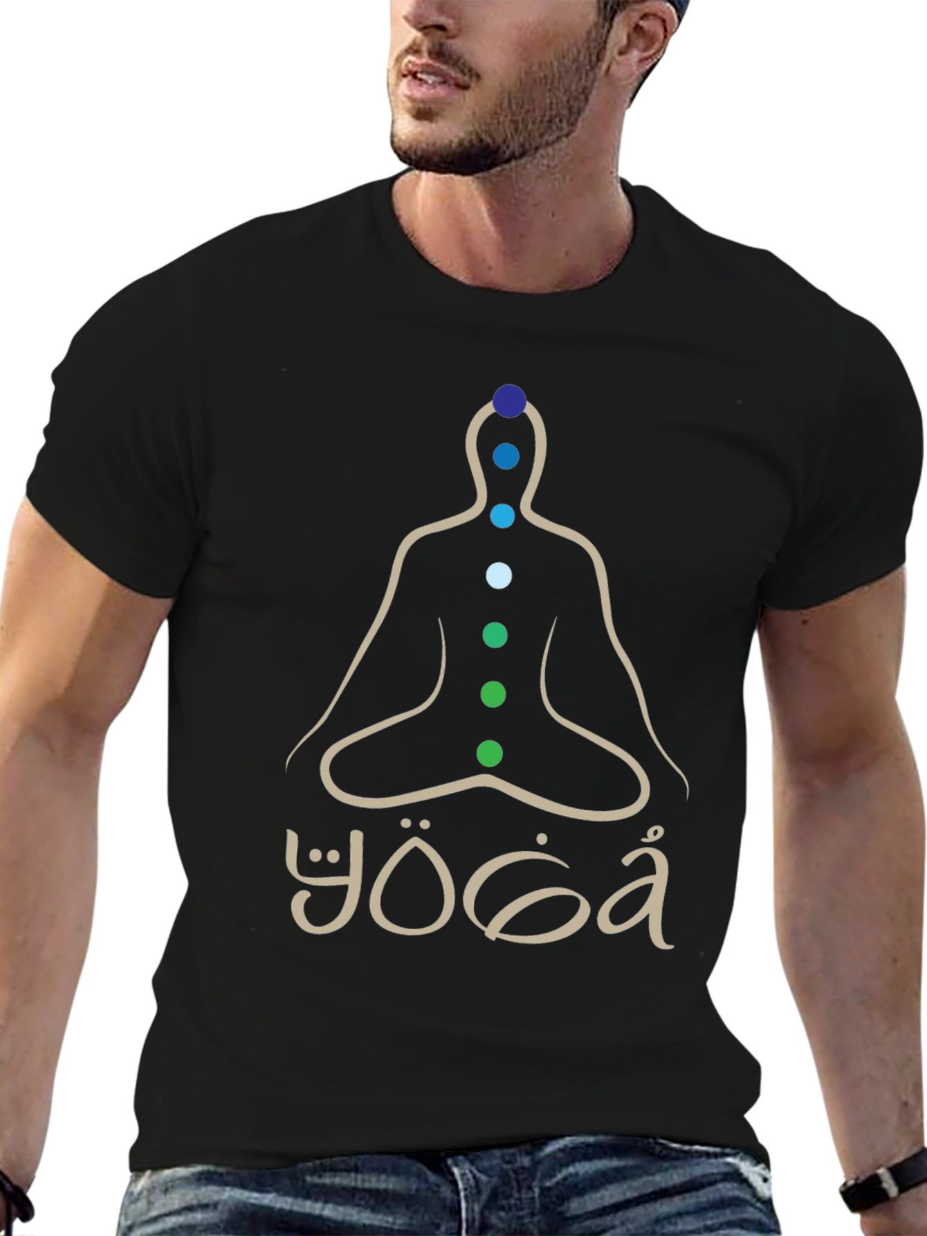 Yoga Chakra Meditation T-Shirt - Spiritual Zen Design