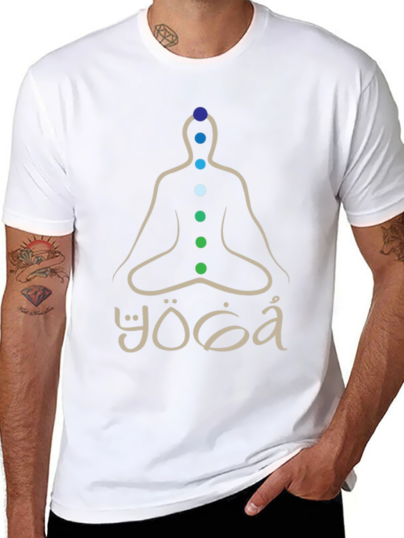 Yoga Chakra Meditation T-Shirt - Spiritual Zen Design