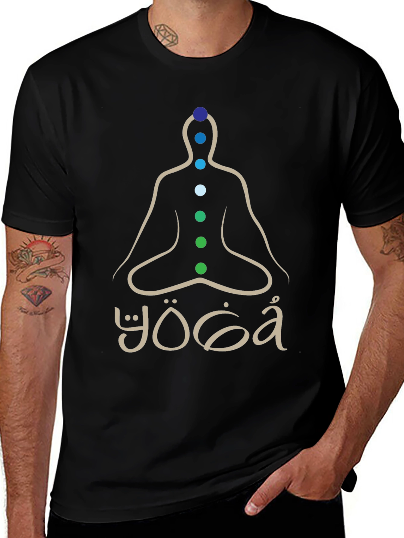 Yoga Chakra Meditation T-Shirt - Spiritual Zen Design