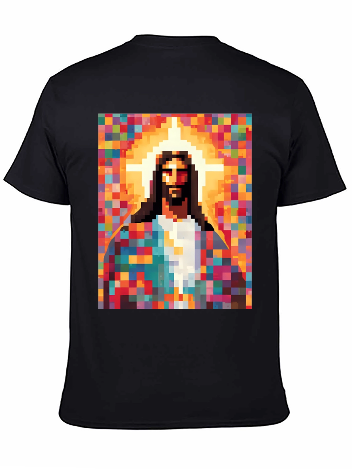 Pixel Jesus Graphic Tee - Trendy Religious Apparel