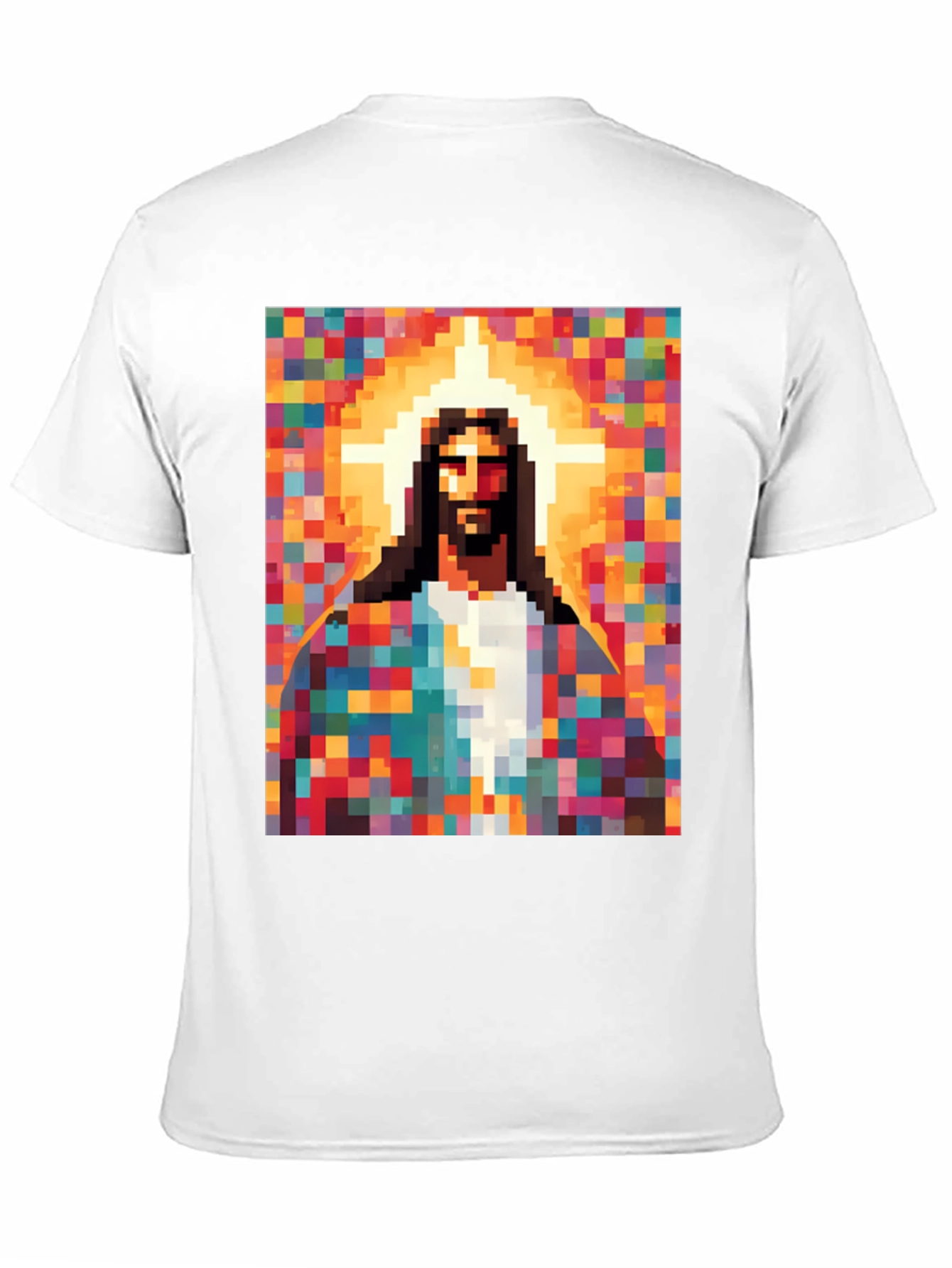 Pixel Jesus Graphic Tee - Trendy Religious Apparel