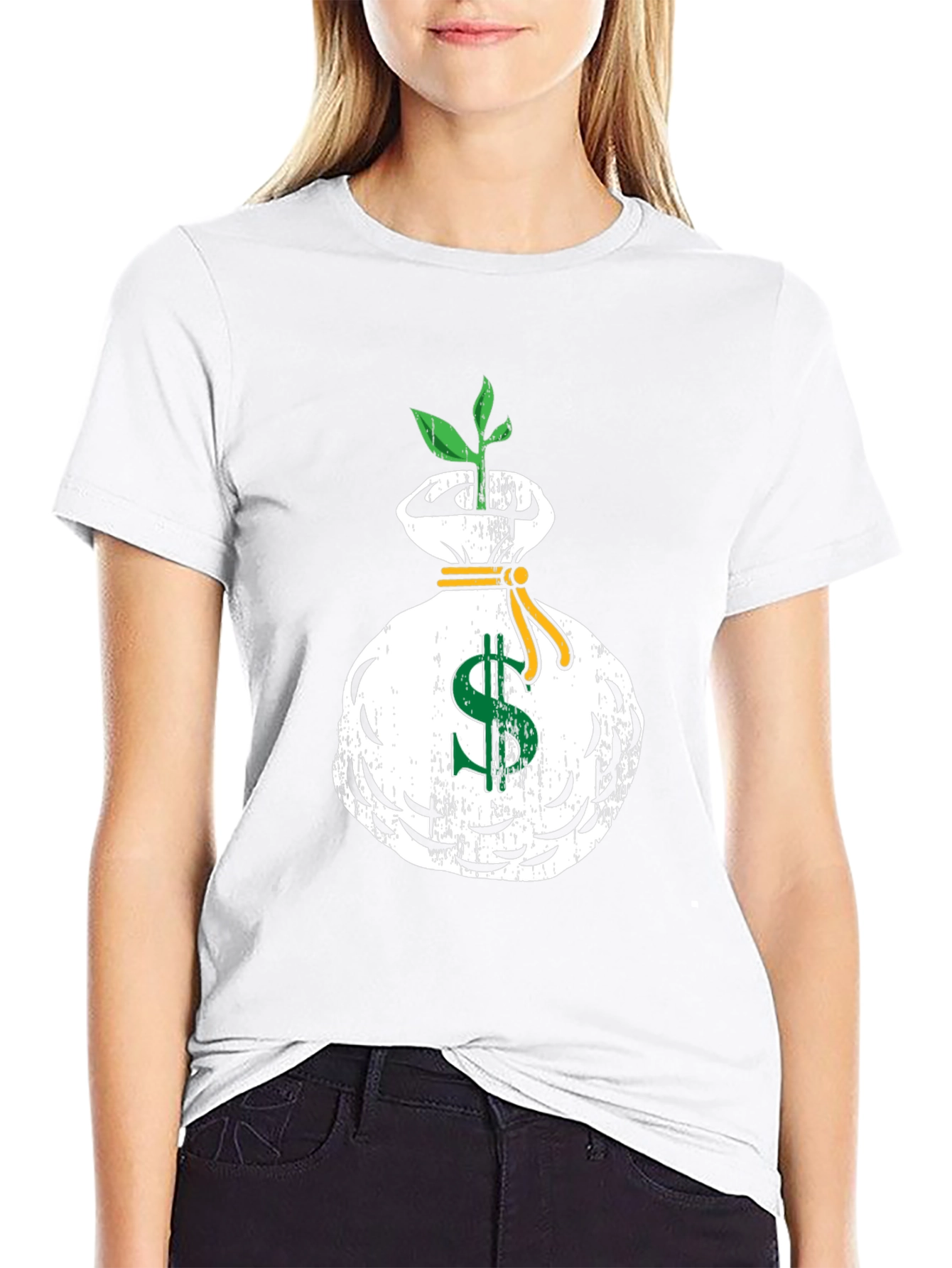 Money Tree Graphic T-Shirt - Black Casual Tee